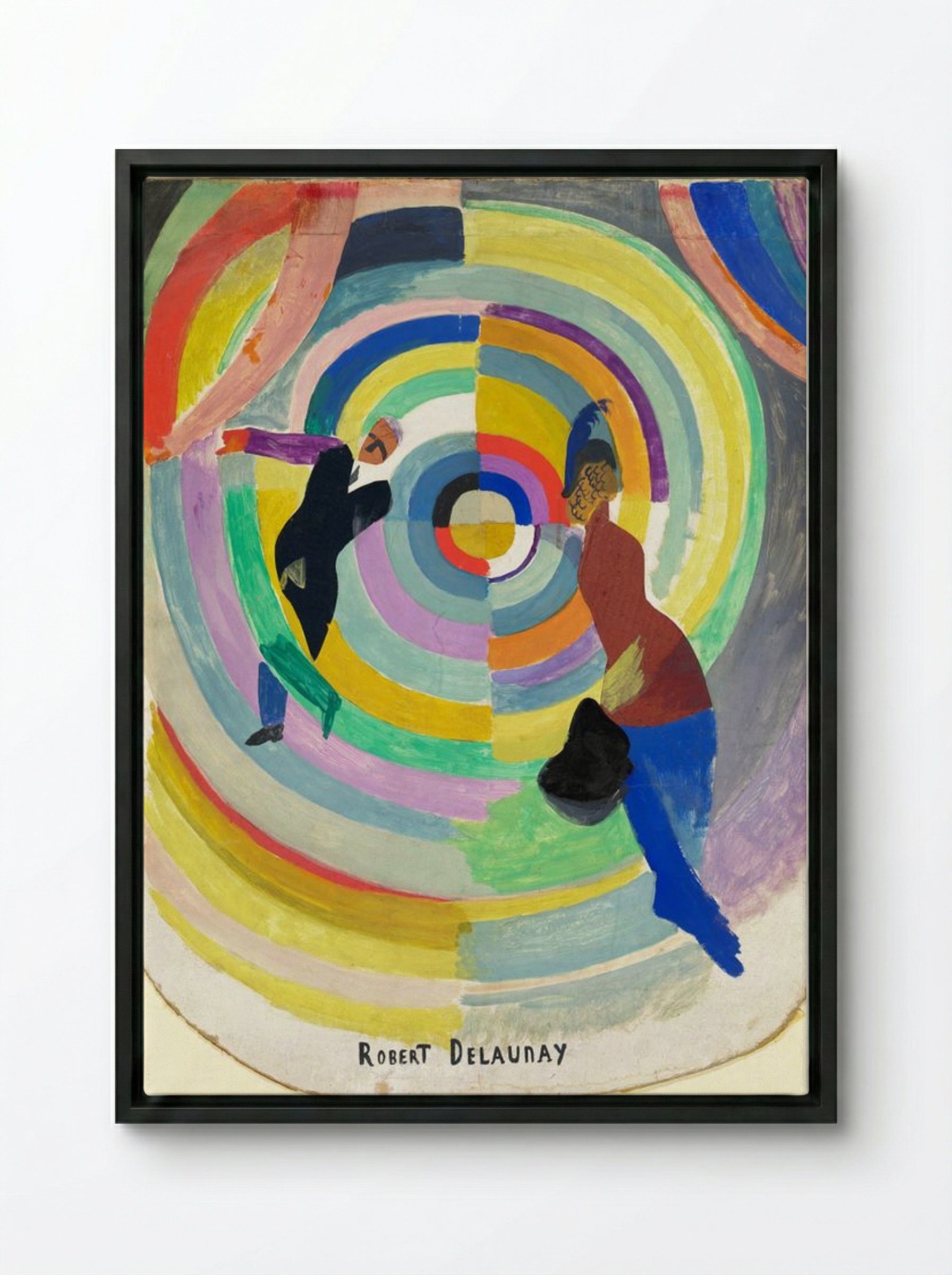 Political Drama - Robert Delaunay - Framed Canvas Black