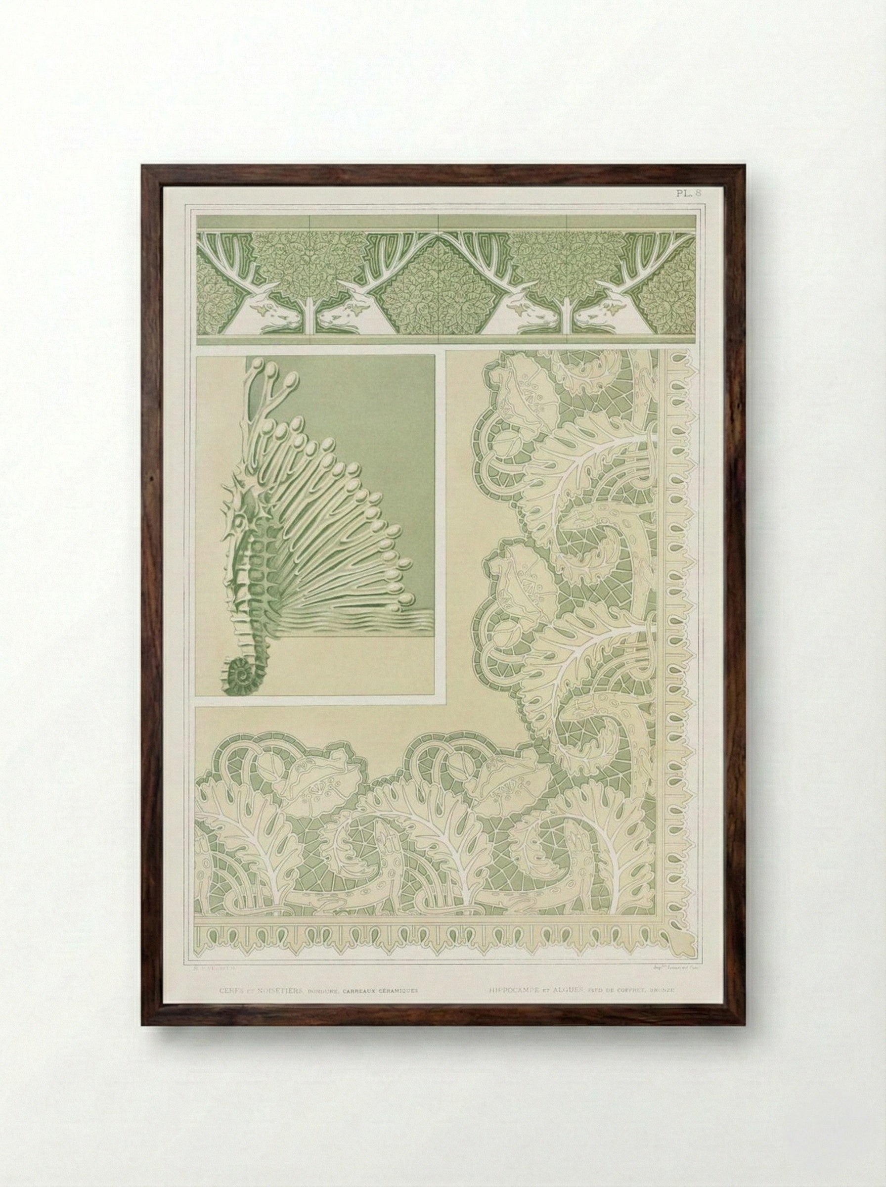 L'Animal dans la Décoration, Plate 8 - Maurice Pillard Verneuil - Framed Print Dark Wood