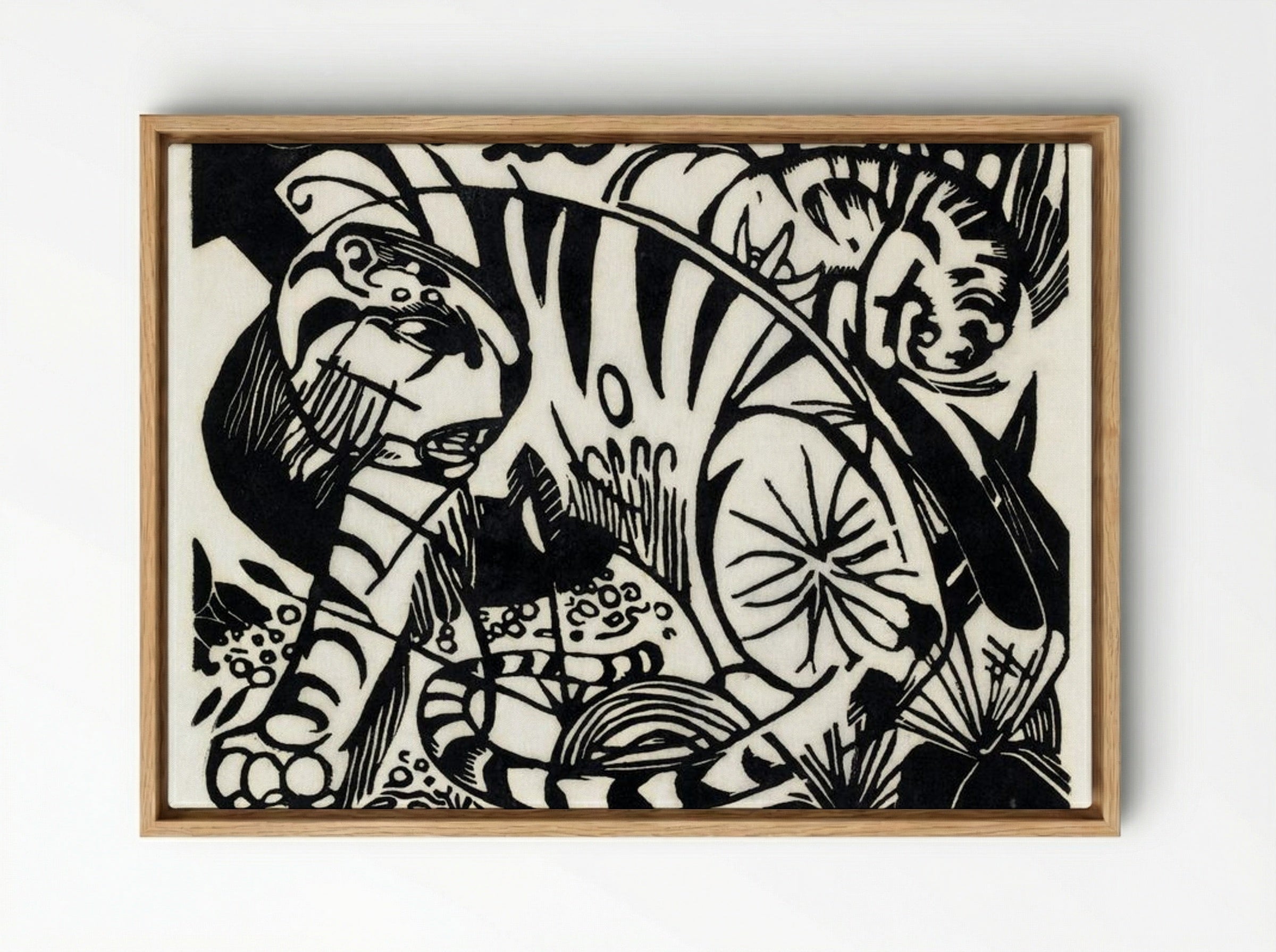 Tiger - Franz Marc - Framed Canvas Wood