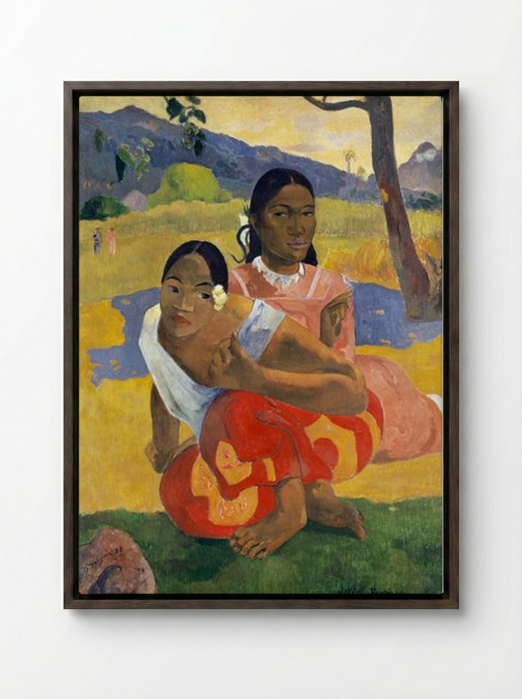 When Will You Marry? - Paul Gauguin - Framed Canvas Dark Wood