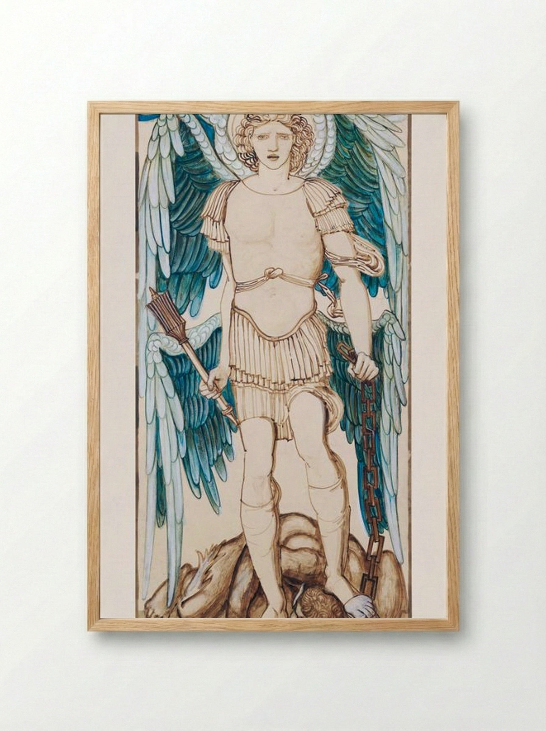 The Angels of the Hierarchy - Principates - Edward Burne-Jones - Framed Print Wood