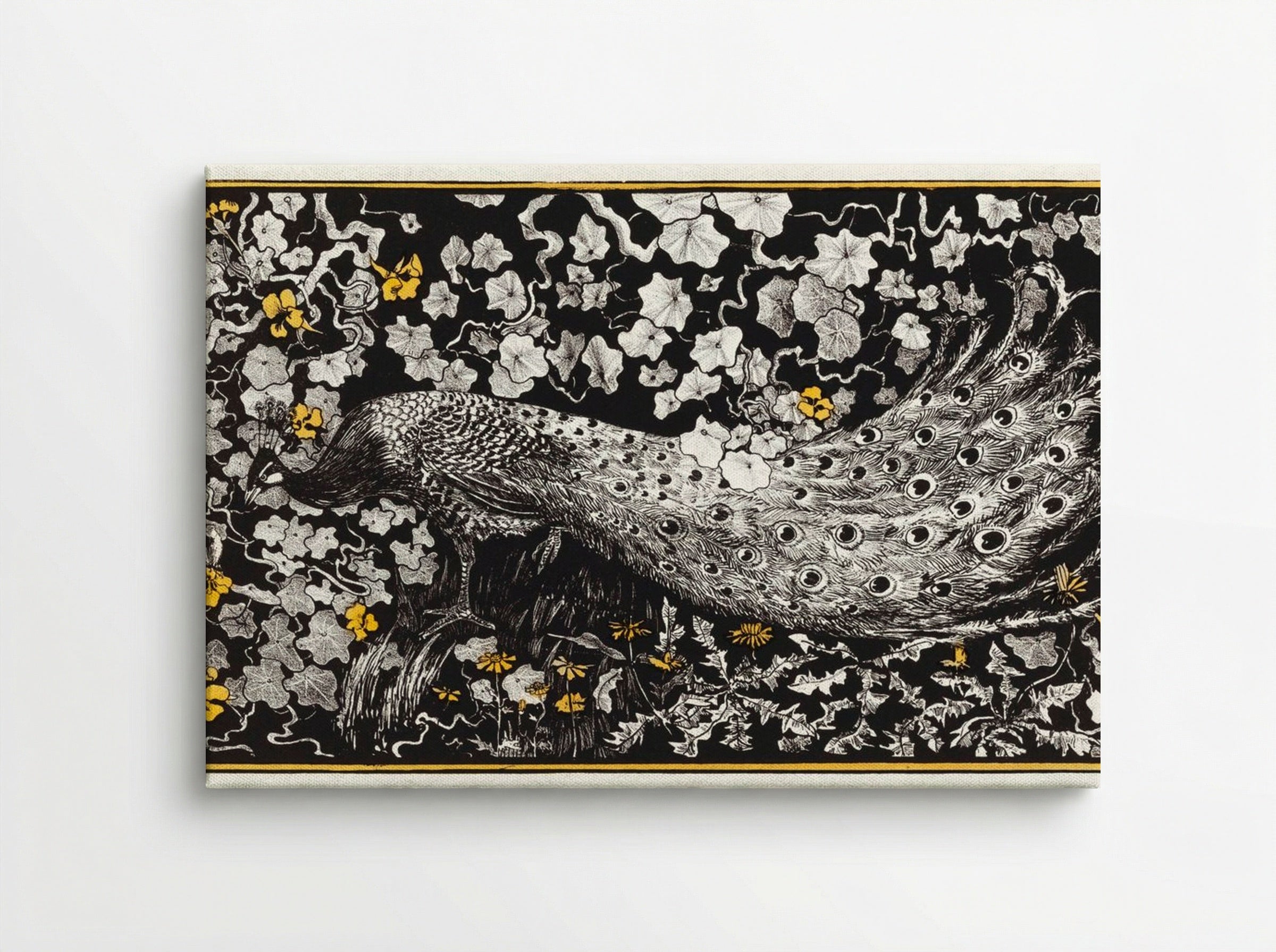 Peacock Among Foliage - Theo van Hoytema - Canvas