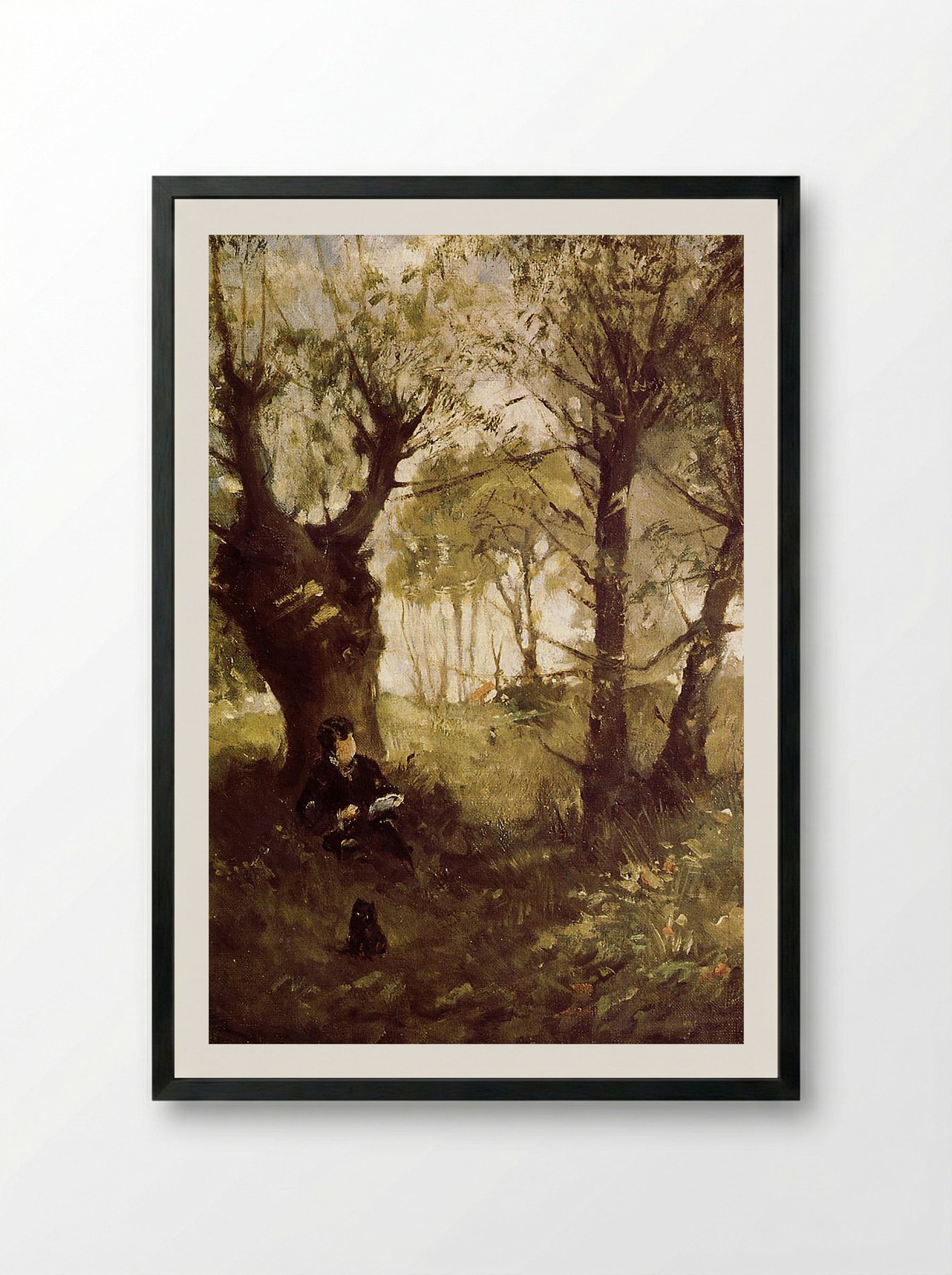 The Old Track to Auvers - Paul Cézanne - Framed Print Black