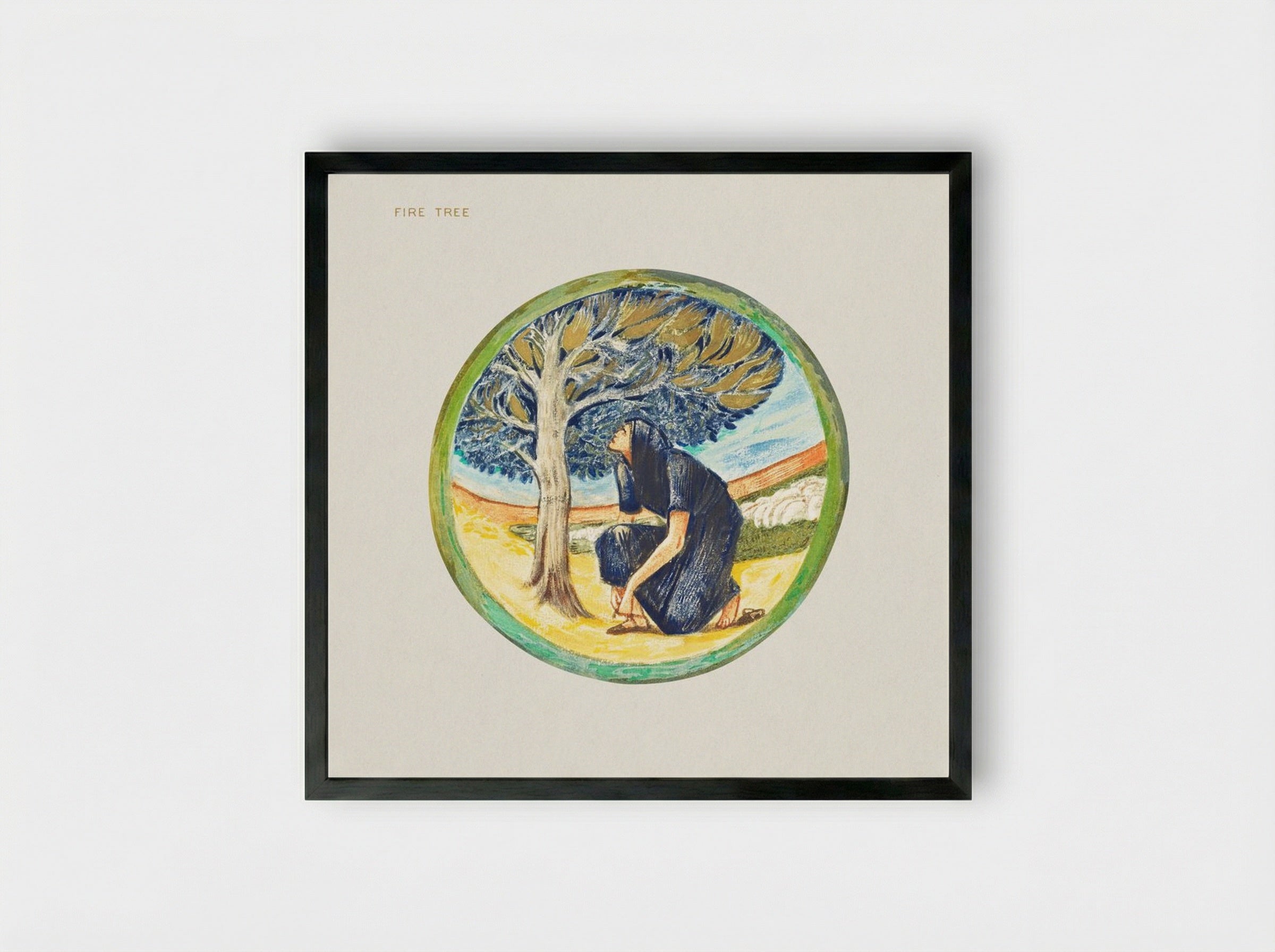 Fire Tree from The Flower Book - Edward Burne-Jones - Framed Print Black