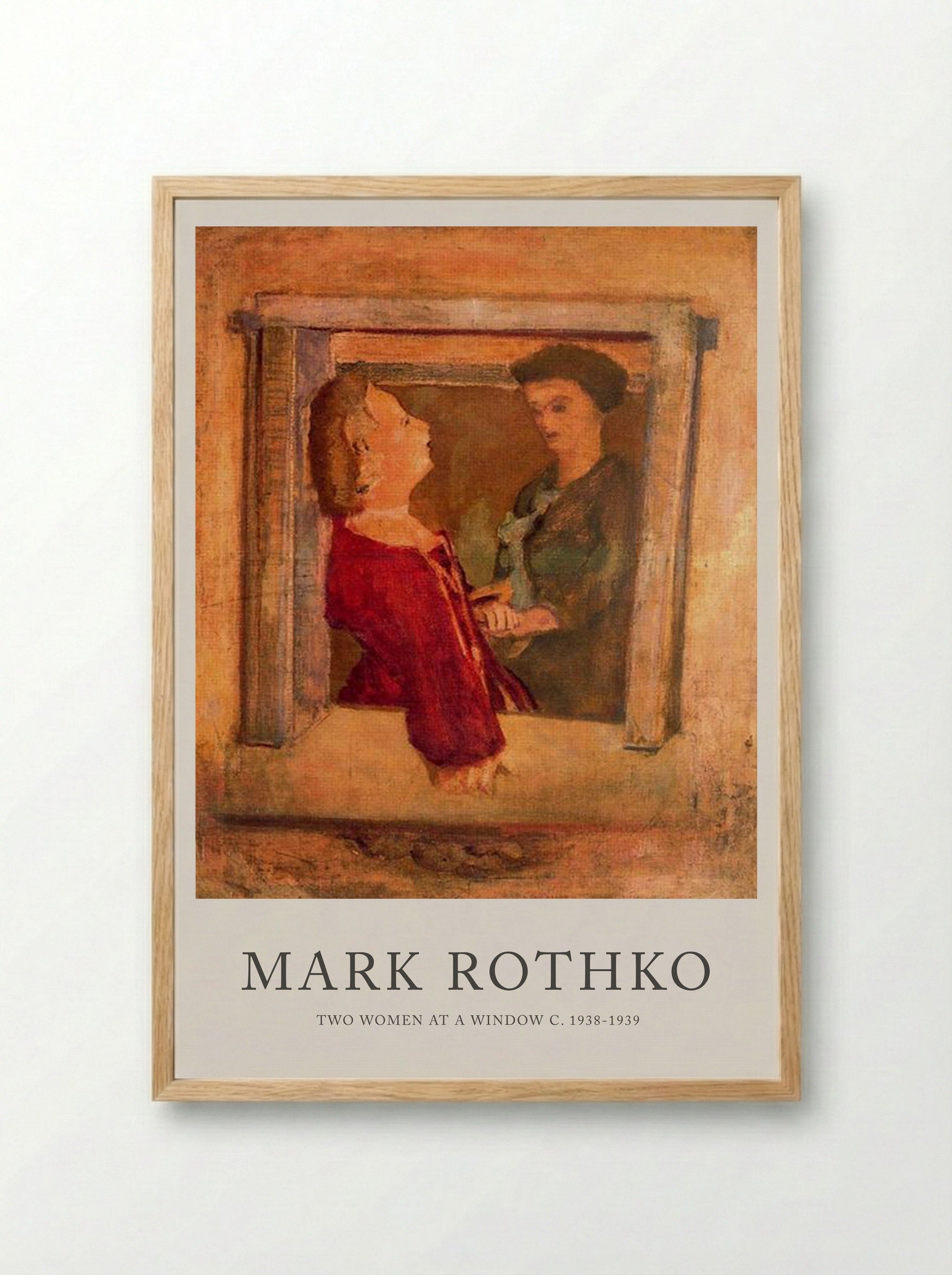 Two Women at a Window - Mark Rothko - Framed Print Wood