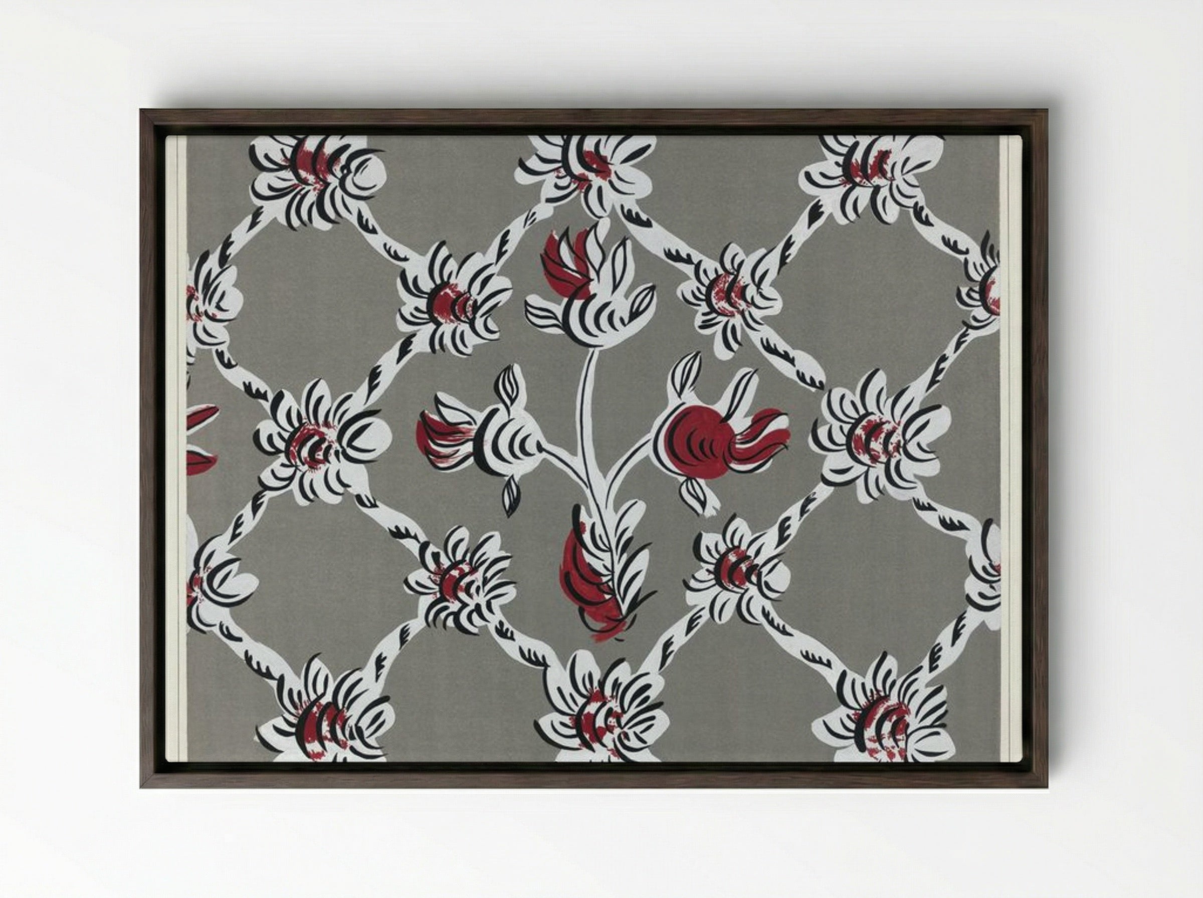 Hand-Painted Wall - Martin Partyka - Framed Canvas Dark Wood