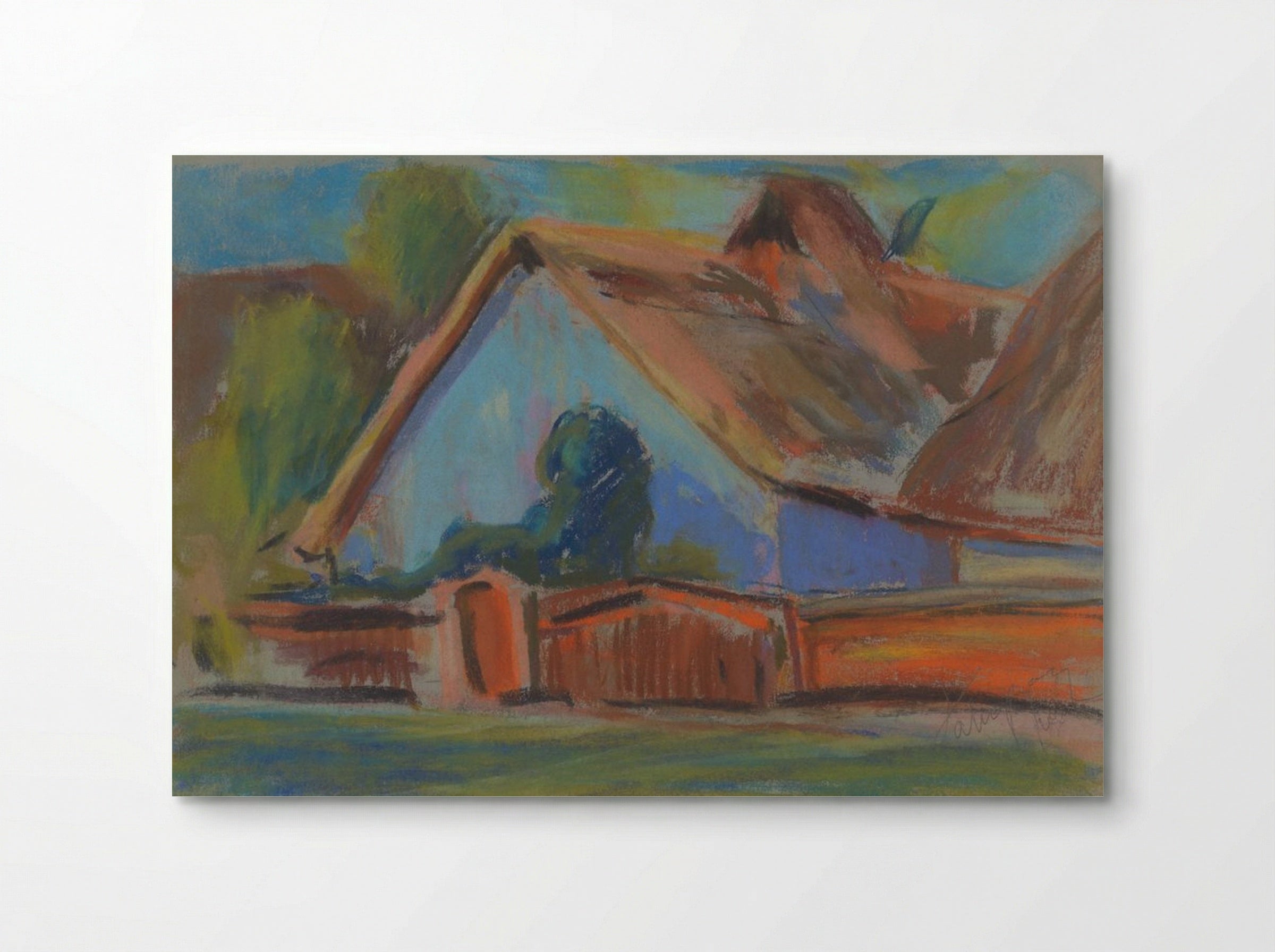 Blue Village Cottage - Zolo Palugyay - Poster