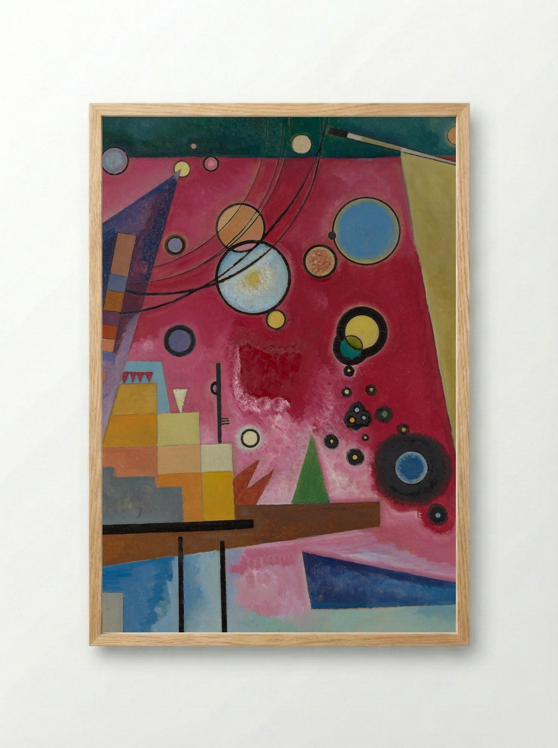 Heavy Red - Wassily Kandinsky - Framed Print Wood