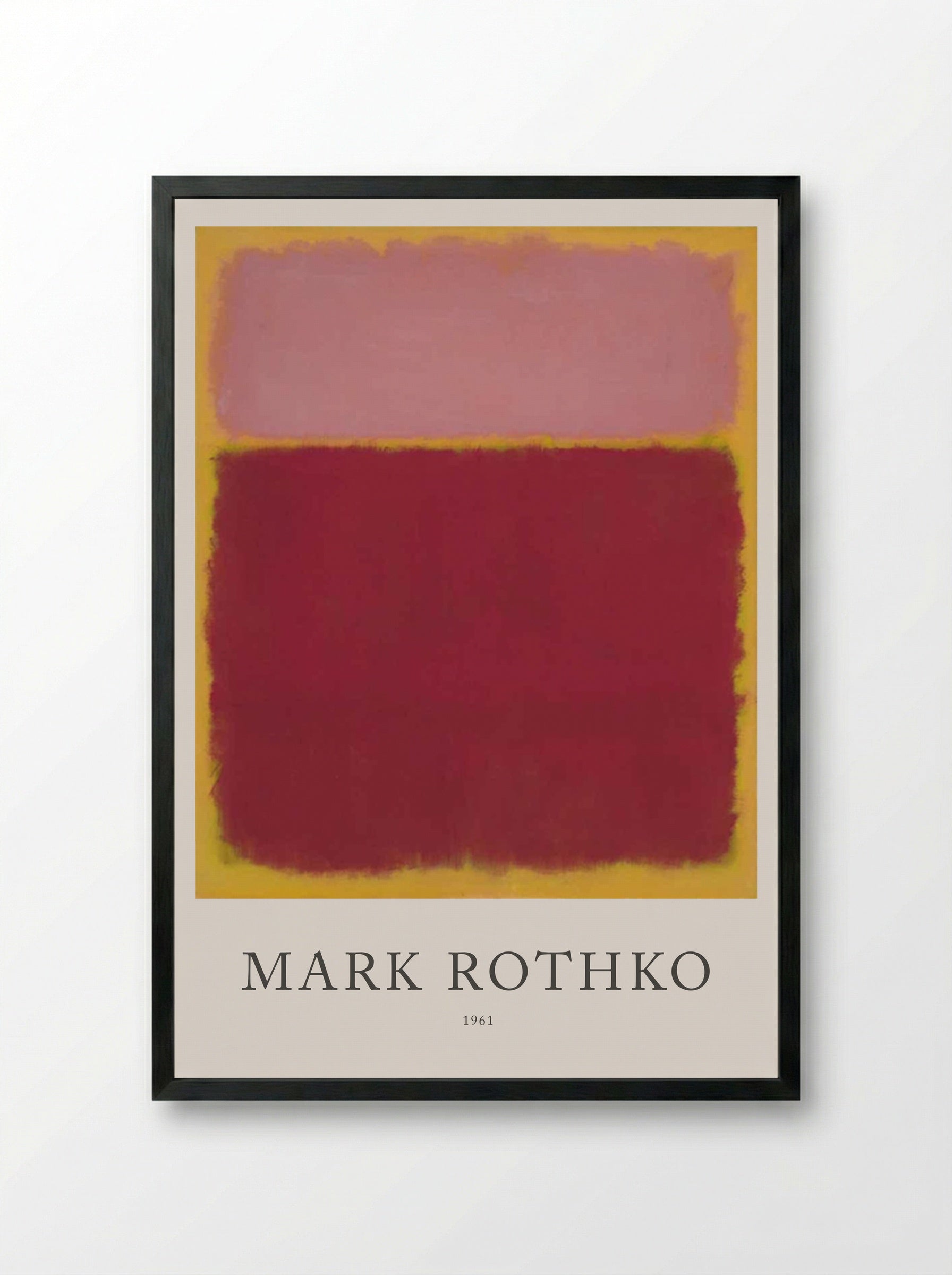 Untitled (Pink and Red over Yellow) - Mark Rothko - Framed Print Black