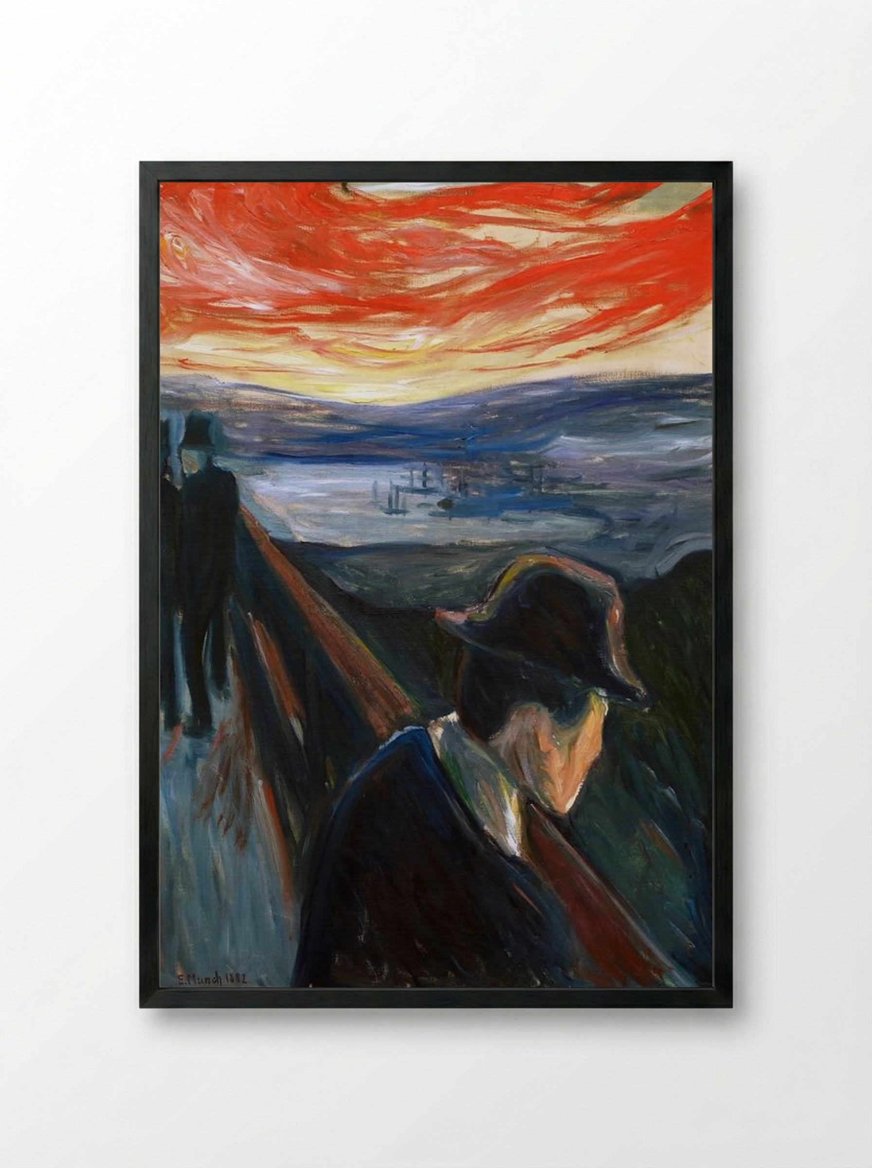 Despair - Edvard Munch - Framed Print Black