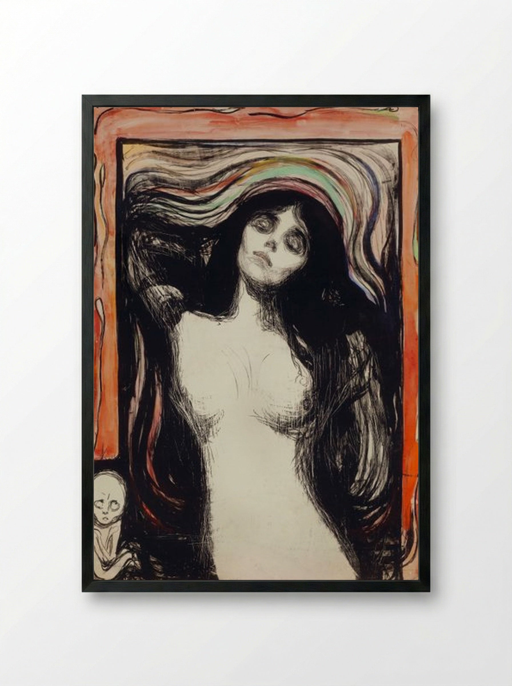 Madonna - Edvard Munch - Framed Print Black