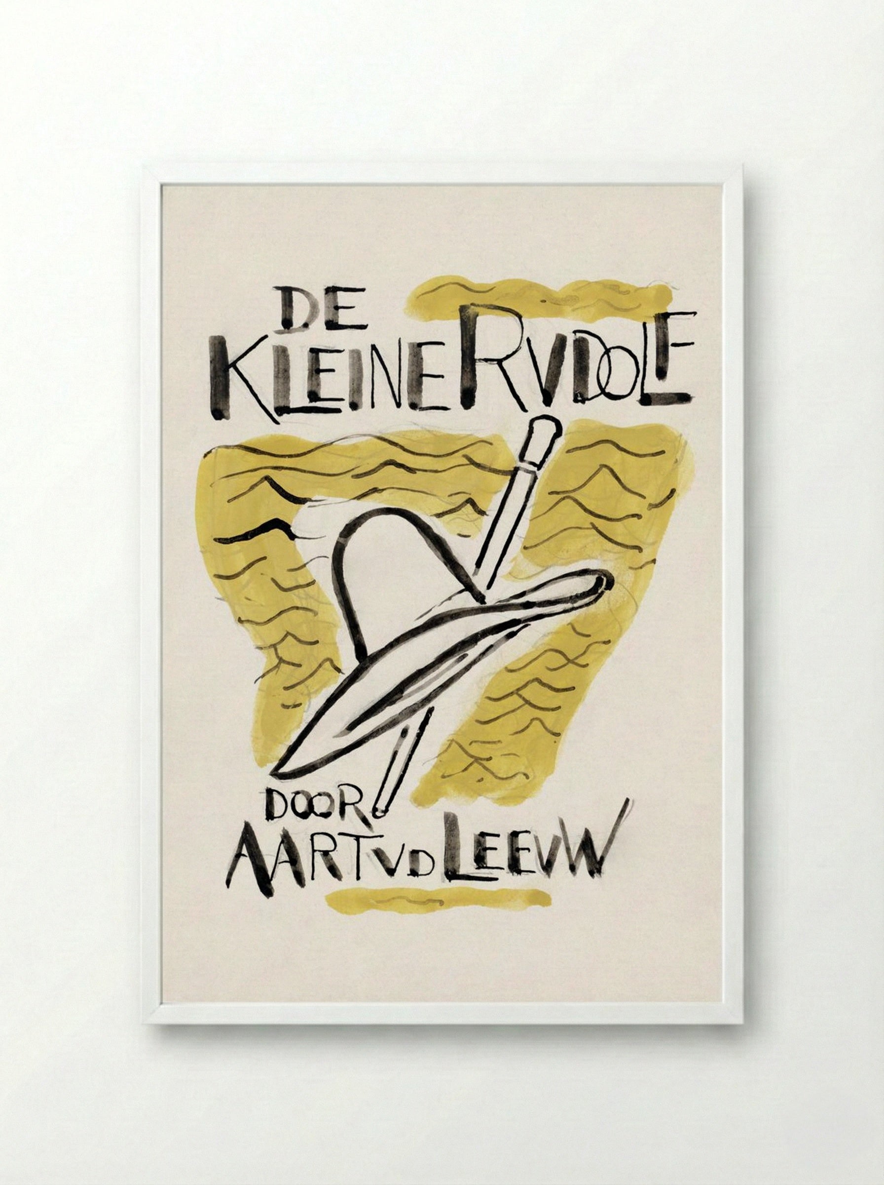 Design for 'De Kleine Rudolf' Book Cover - Leo Gestel - Framed Print White