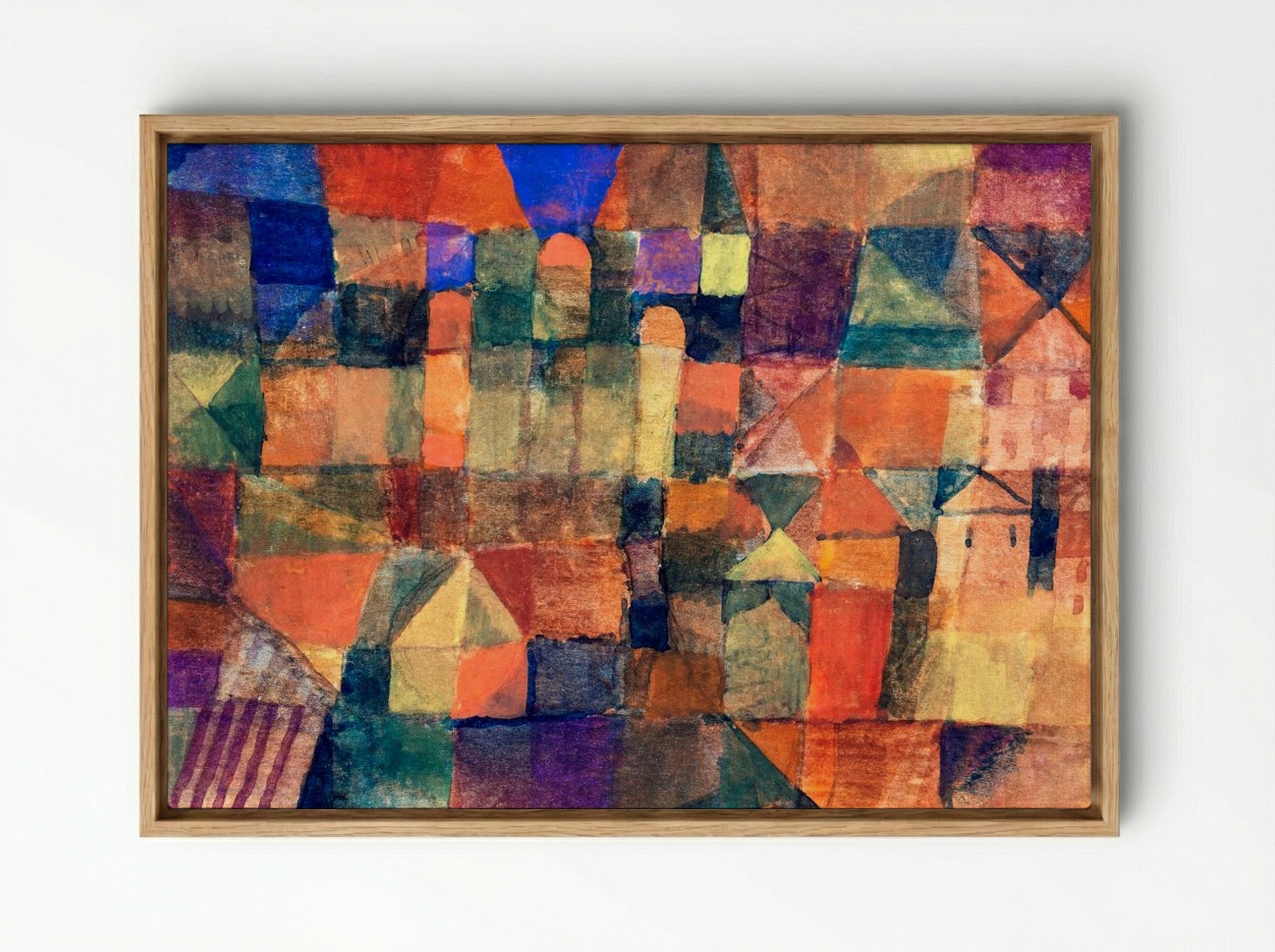 City with the Three Domes - Paul Klee - Framed Canvas Wood