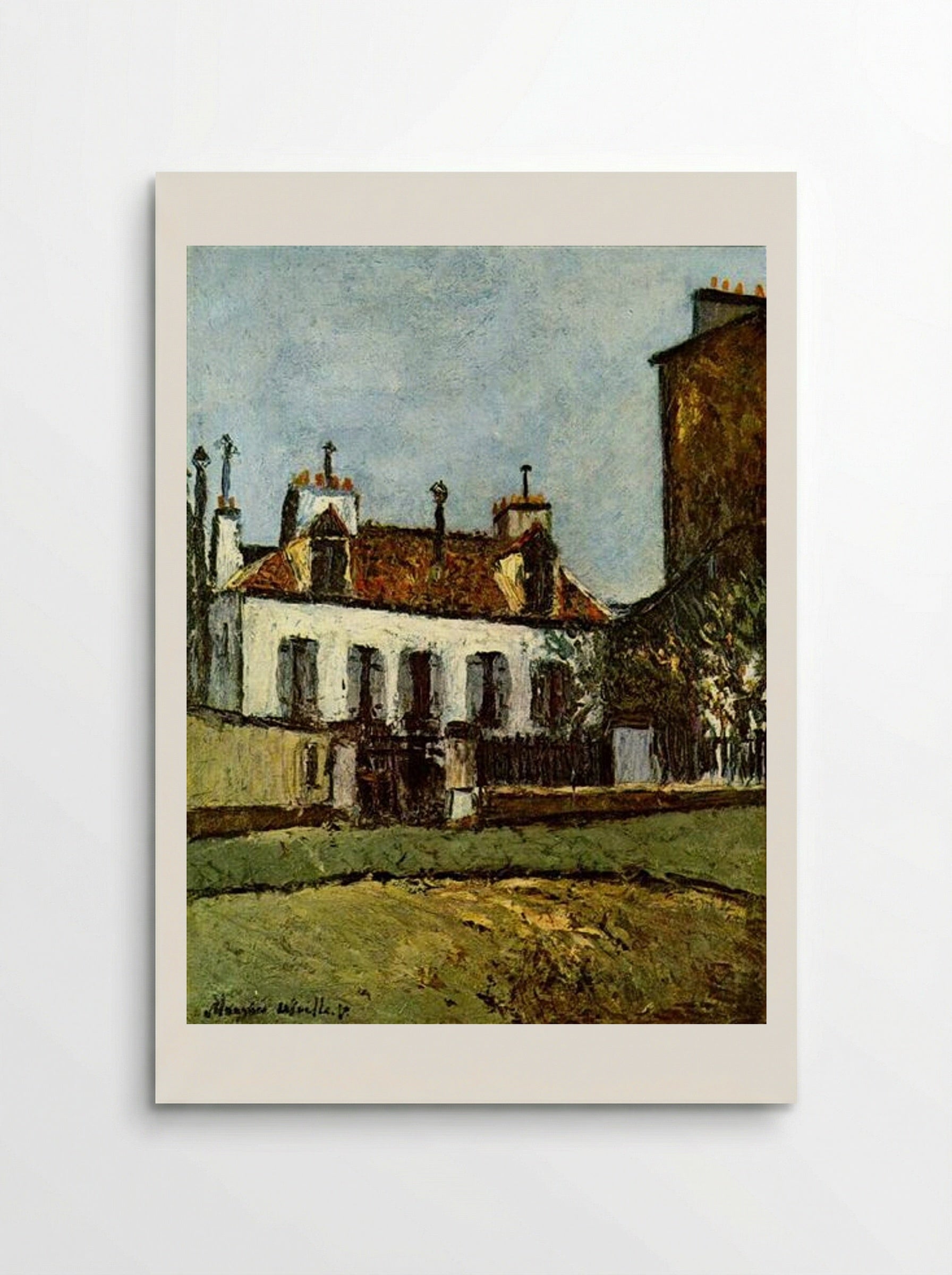 House in the Suburbs of Paris - Maurice Utrillo - Poster
