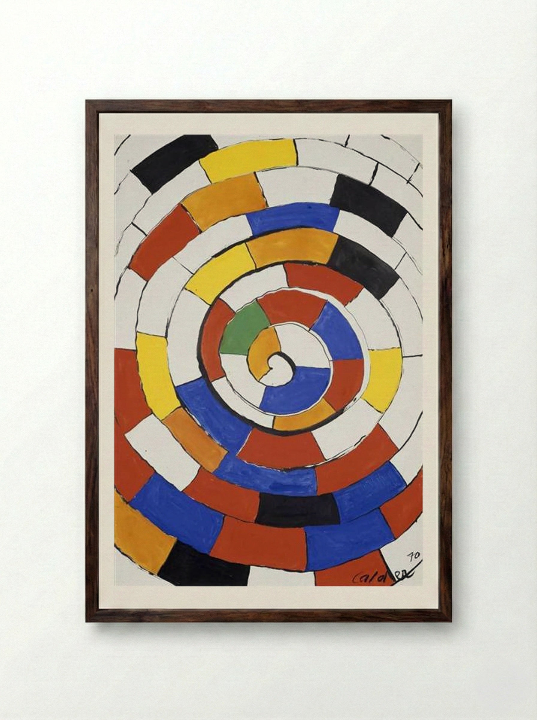 Spiral - Alexander Calder - Framed Print Dark Wood