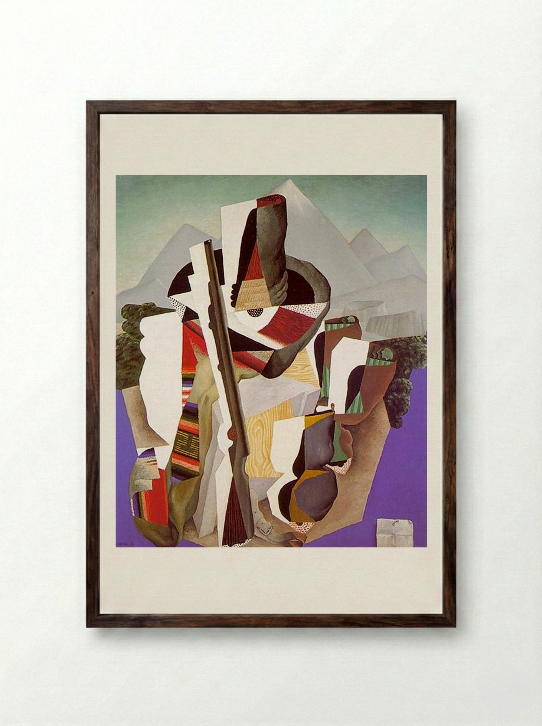 Zapatista Landscape (The Guerrilla) - Diego Rivera - Framed Print Dark Wood