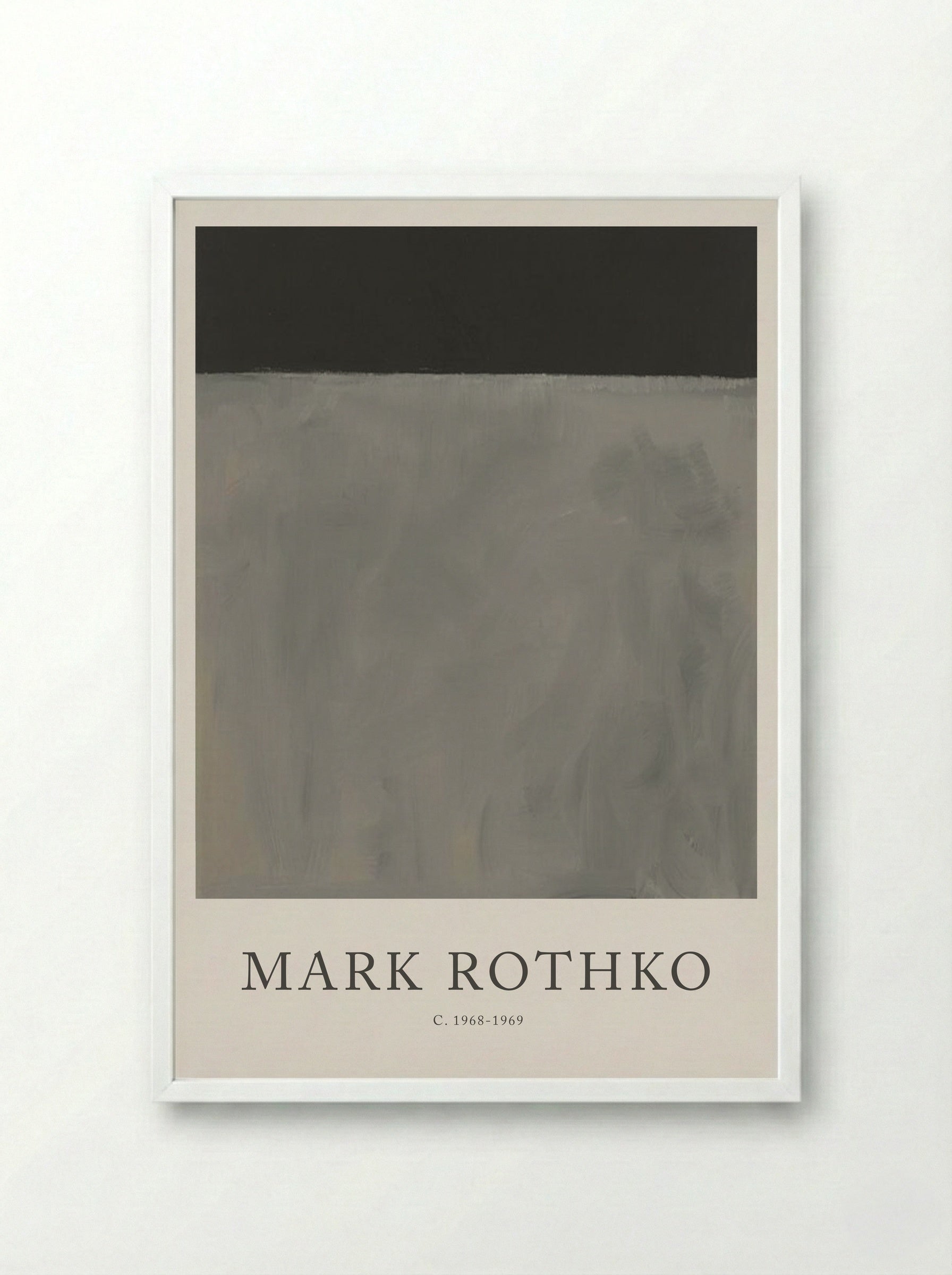 Untitled (Grey and Black) - Mark Rothko - Framed Print White