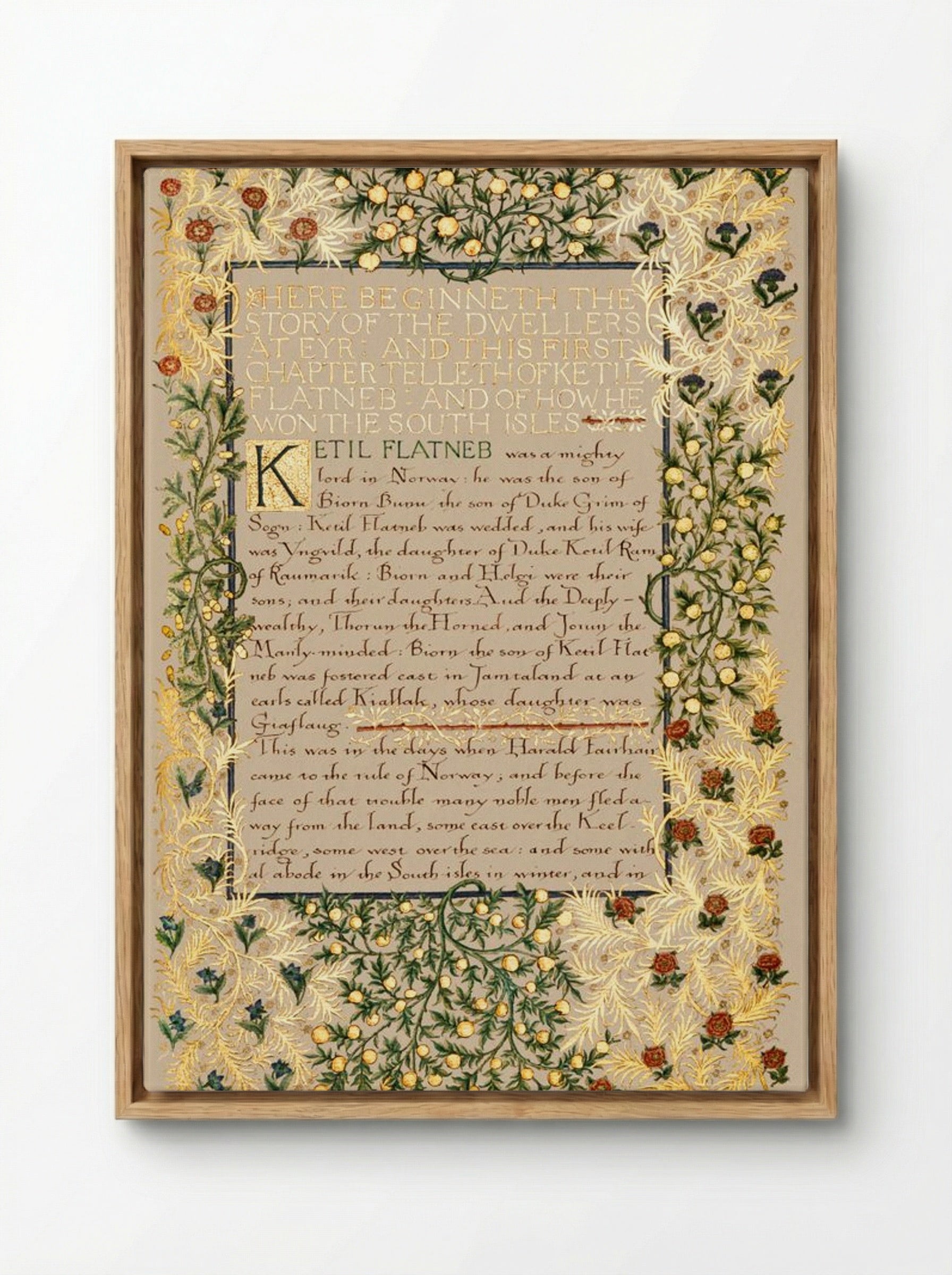 The Story of the Dwellers at Eyr - William Morris - Framed Canvas Wood