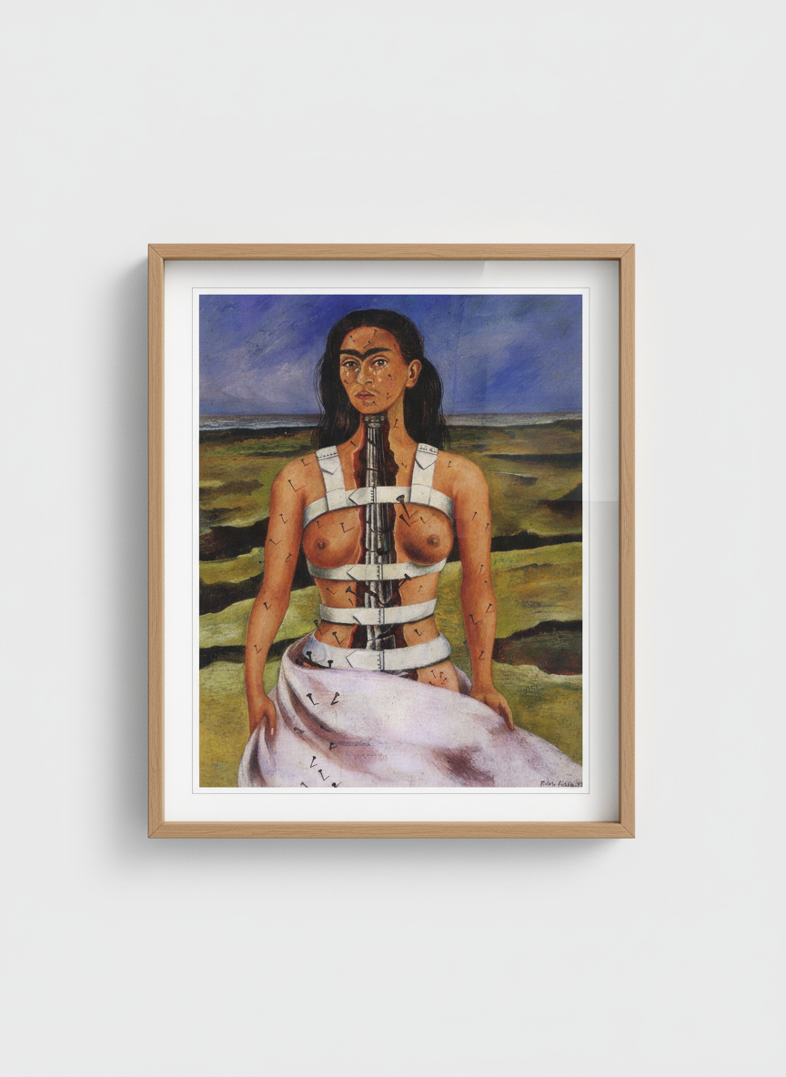 The Broken Column - Frida Kahlo - Framed Print Wood