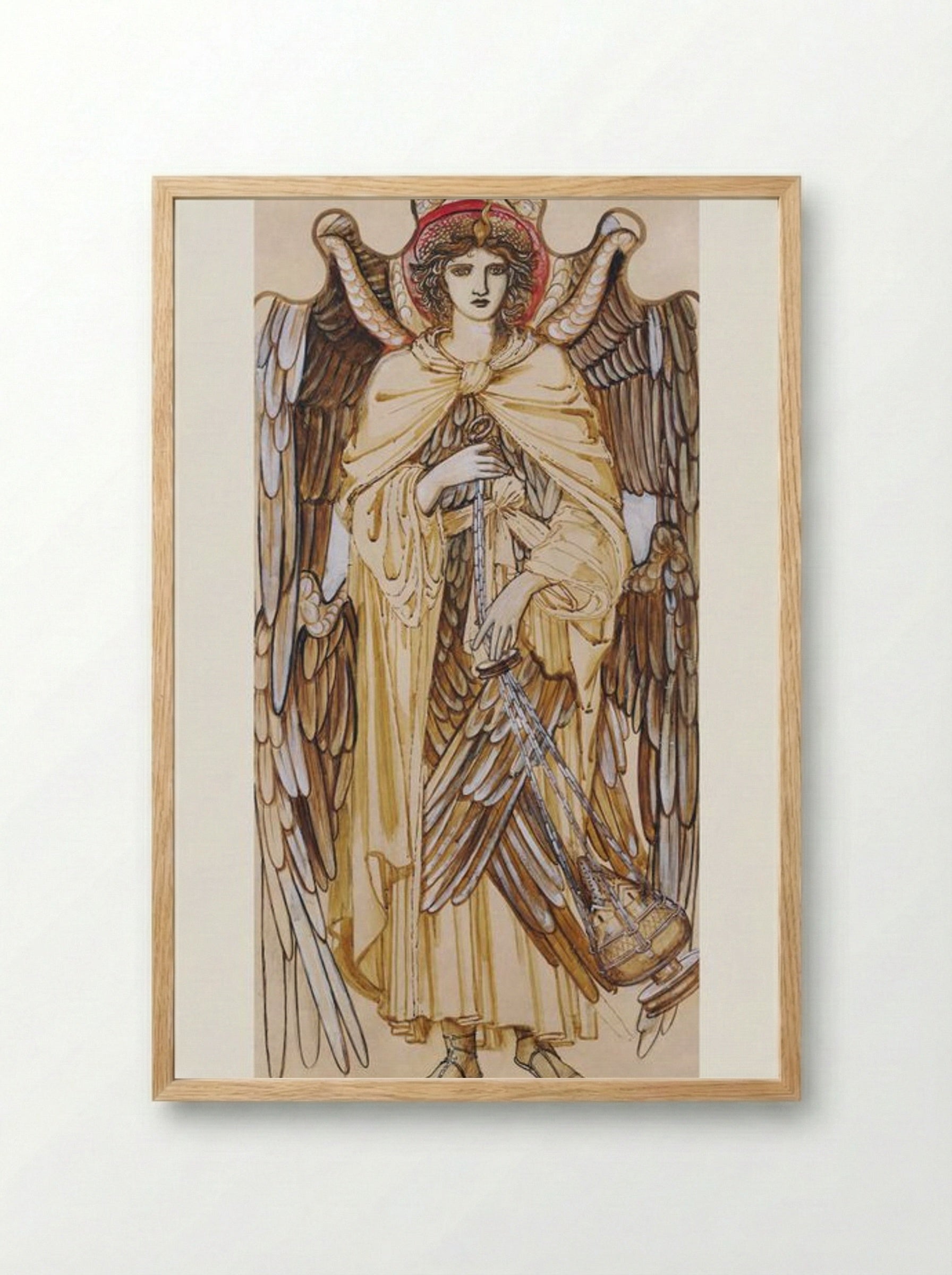 The Angels of the Hierarchy - Seraphim - Edward Burne-Jones - Framed Print Wood
