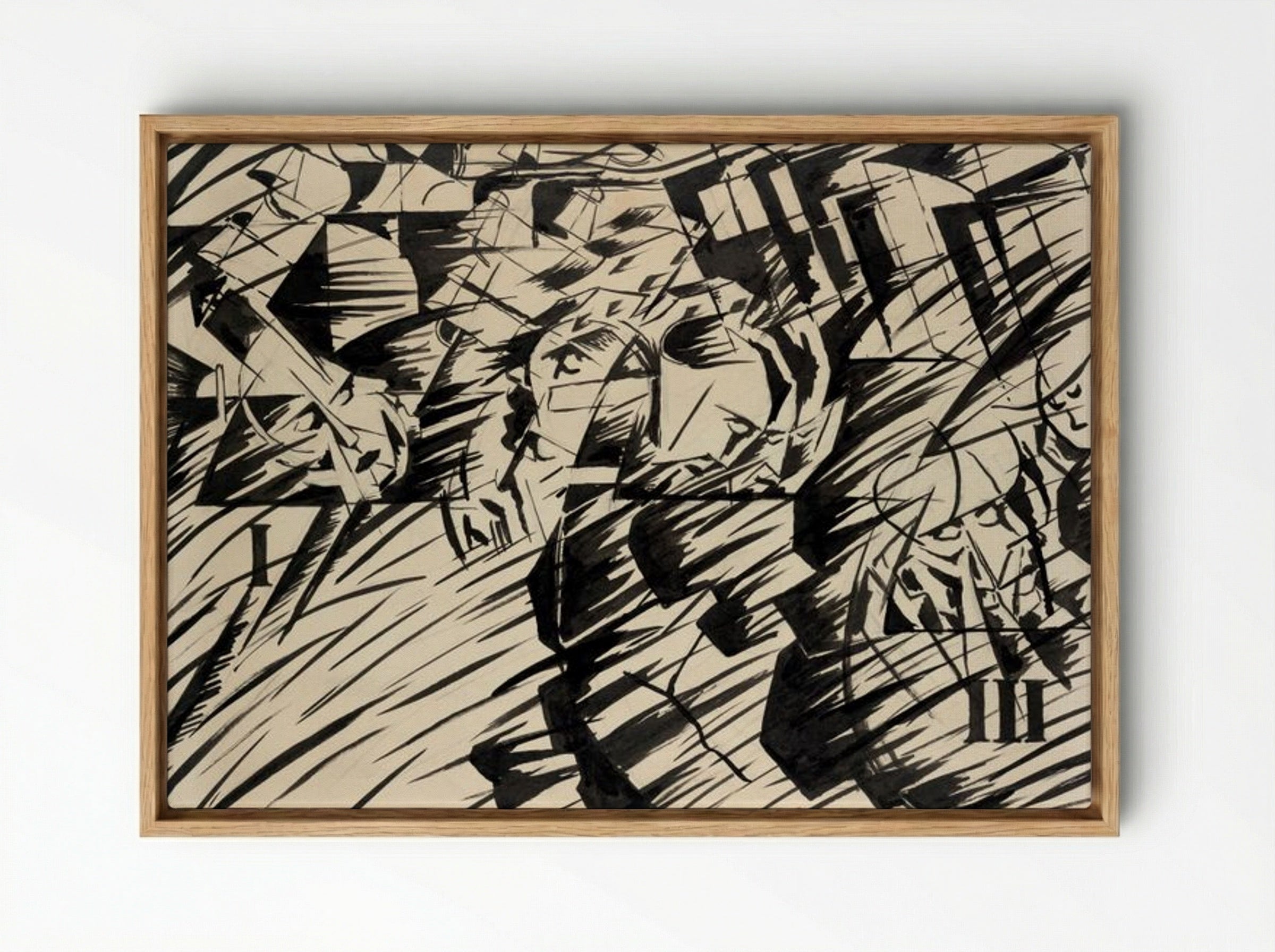 States of Mind I: The Farewells - Umberto Boccioni - Framed Canvas Wood