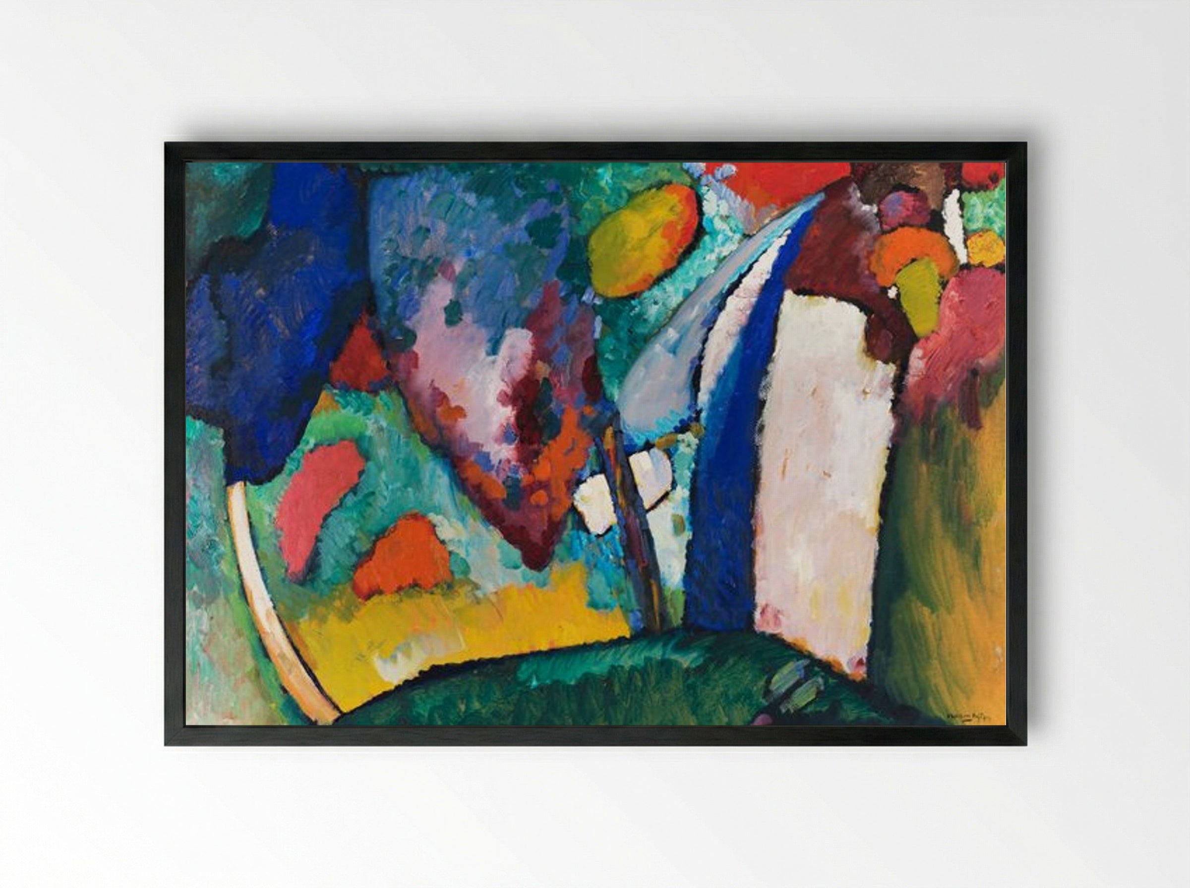 The Waterfall - Wassily Kandinsky - Framed Print Black