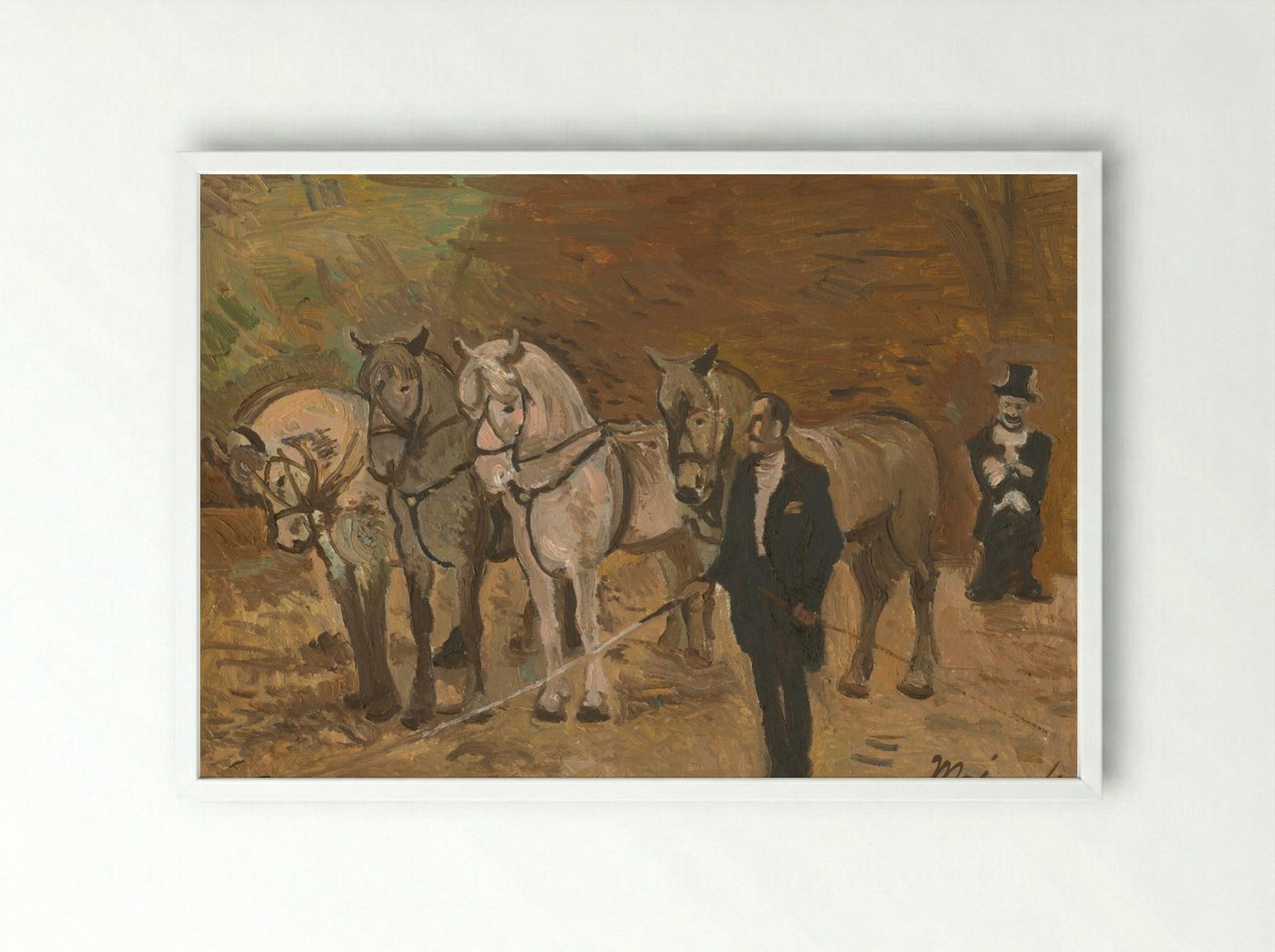 In the Arena - Cyprián Majerník - Framed Print White