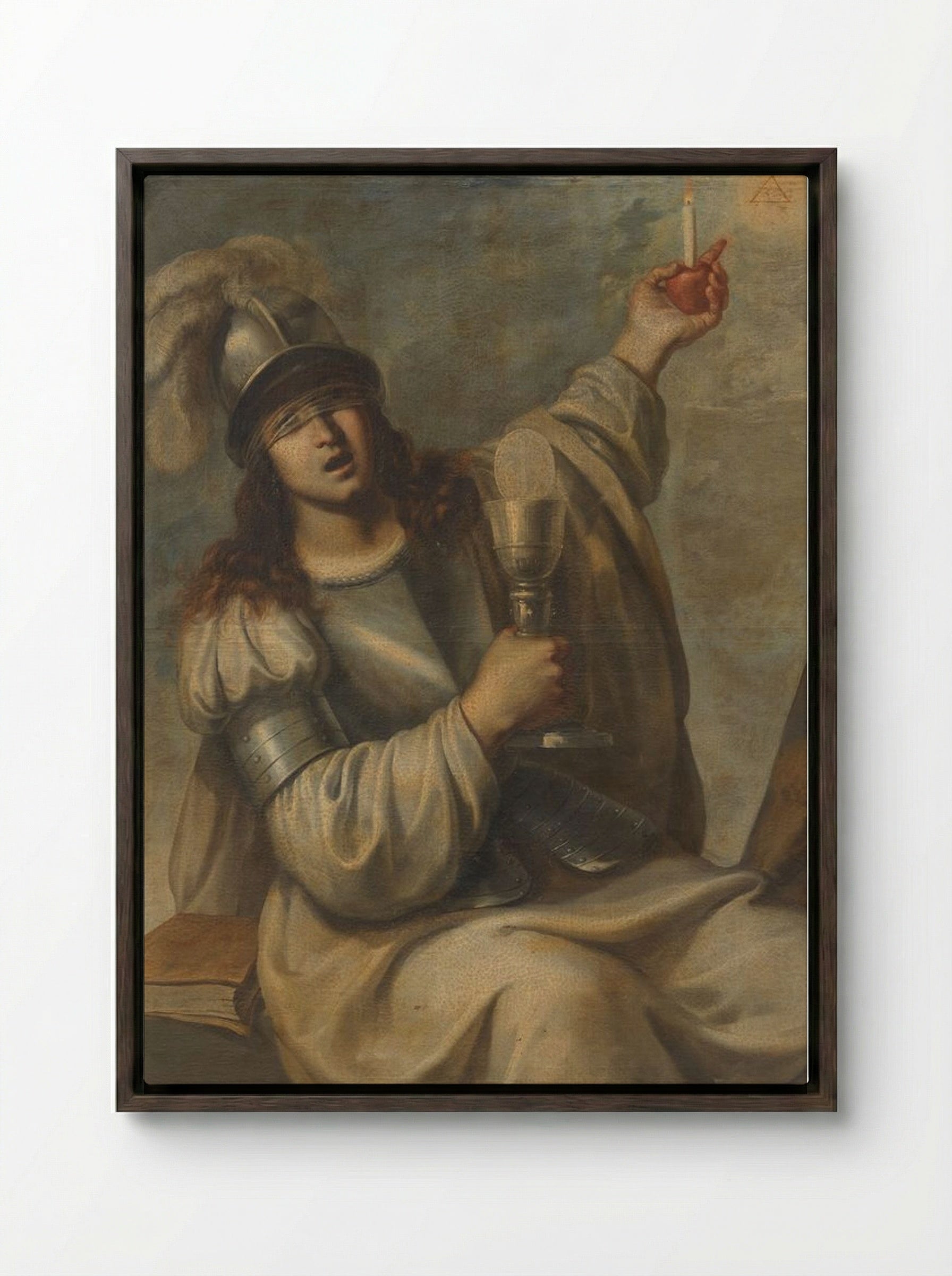 Faith - Guido Reni - Framed Canvas Dark Wood