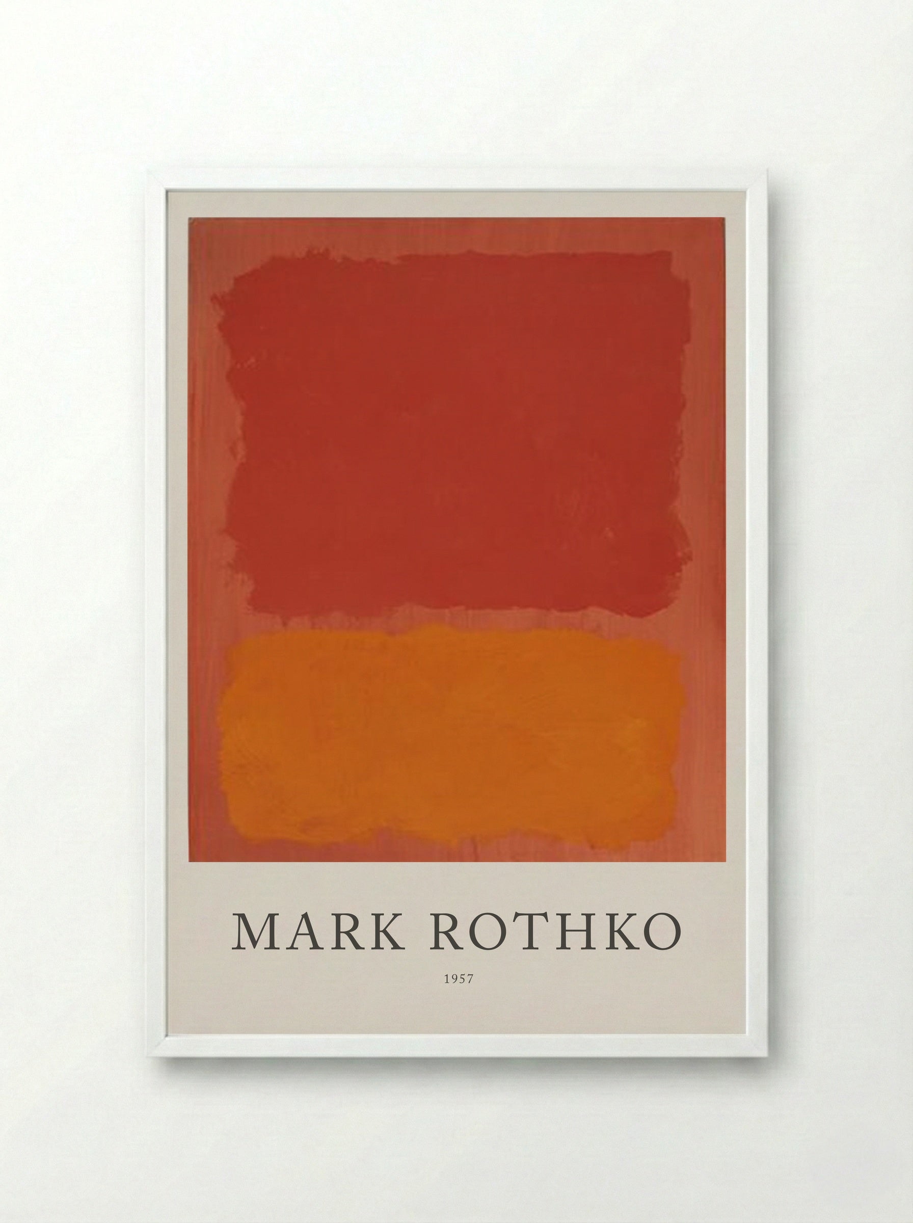 Untitled (Red and Orange) - Mark Rothko - Framed Print White
