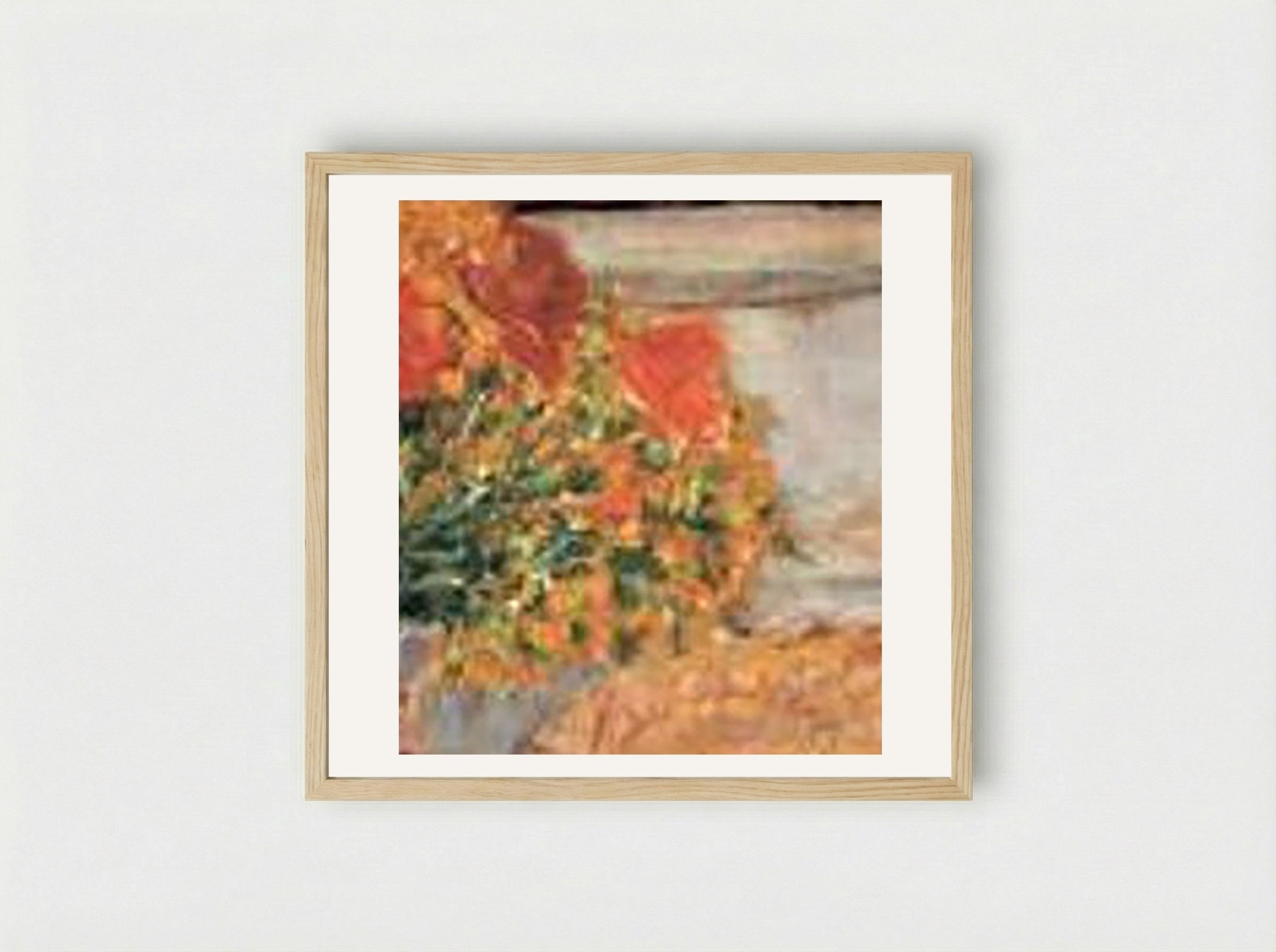 Toilet with a Bouquet of Red and Yellow Flowers - Pierre Bonnard - Framed Print Wood