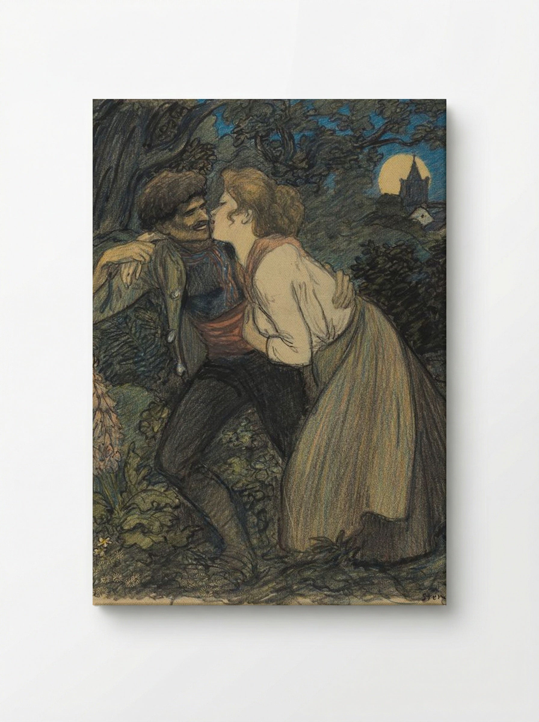 La chienne au loup - Théophile Alexandre Steinlen - Canvas