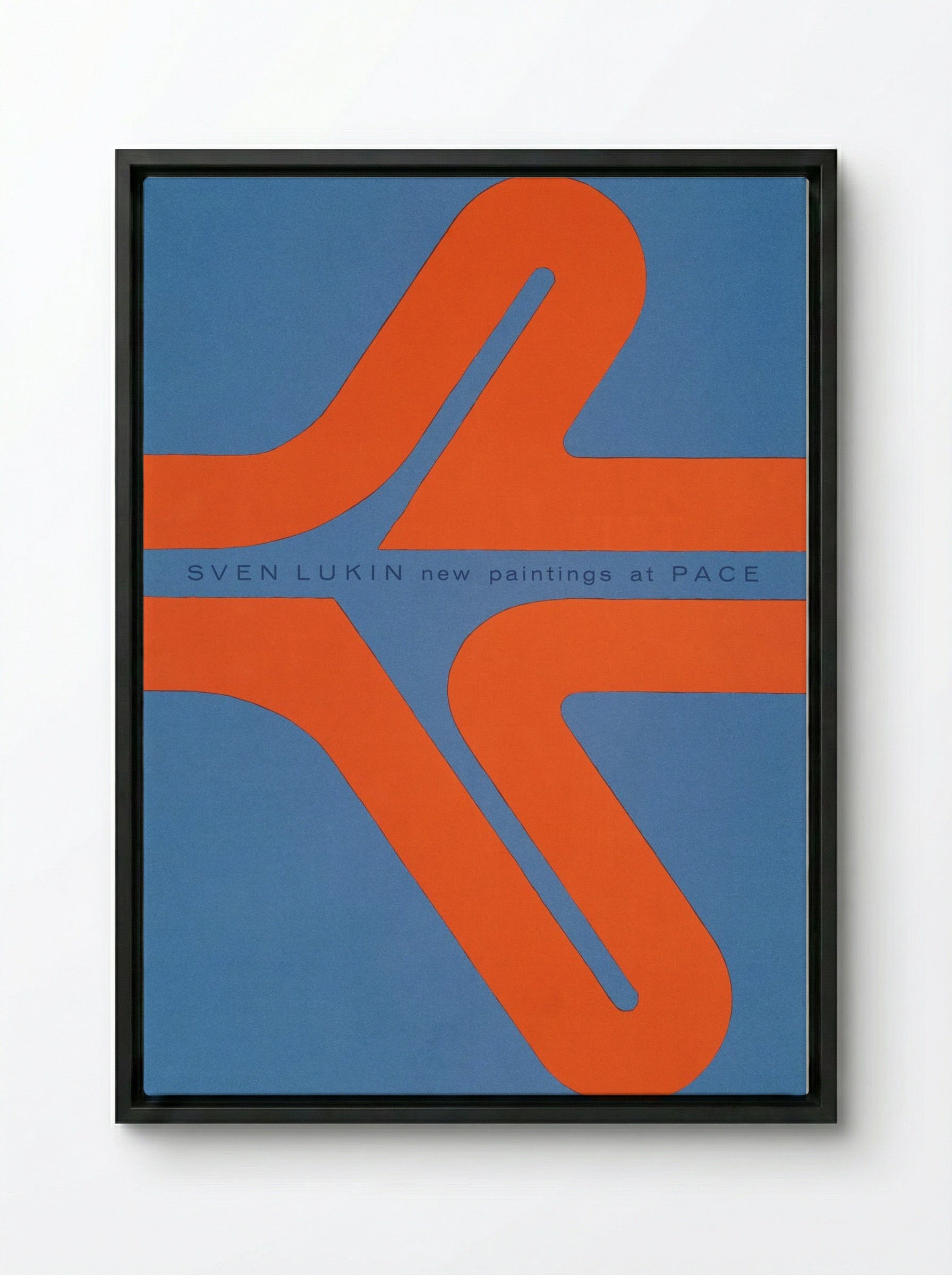 New Paintings at Pace (Exhibition Poster) - Sven Lukin - Framed Canvas Black