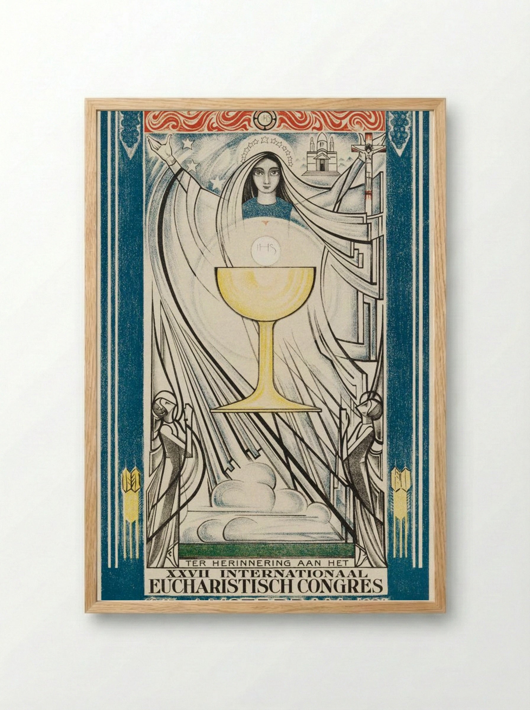 Poster for the International Eucharistic Congress, Amsterdam - Jan Toorop - Framed Print Wood