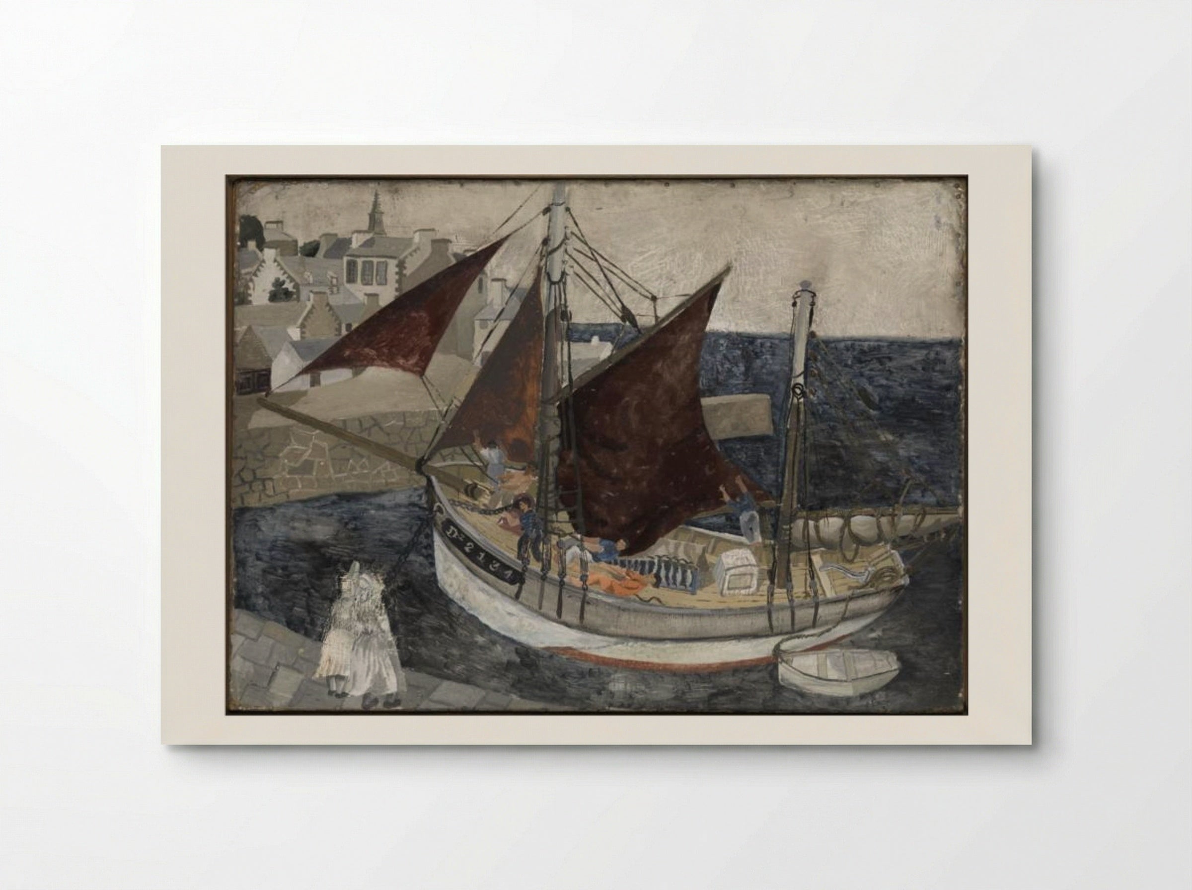 Boat in Harbour, Brittany - Christopher Wood - Poster
