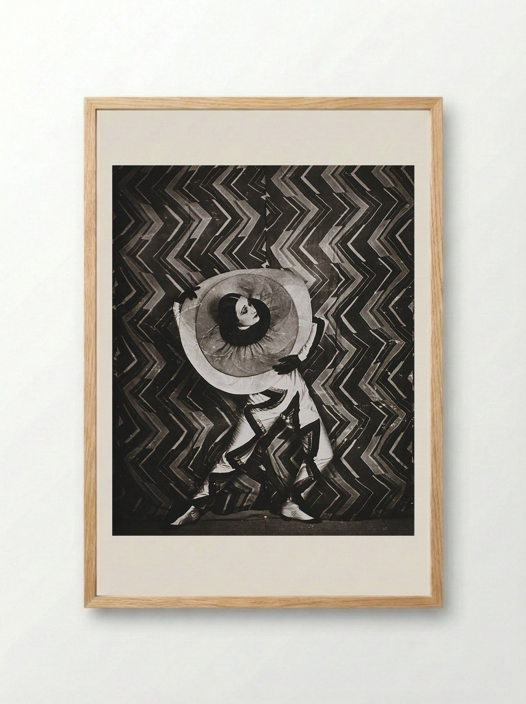 Wearing the Pierrot-Éclair Costume - Sonia Delaunay - Framed Print Wood