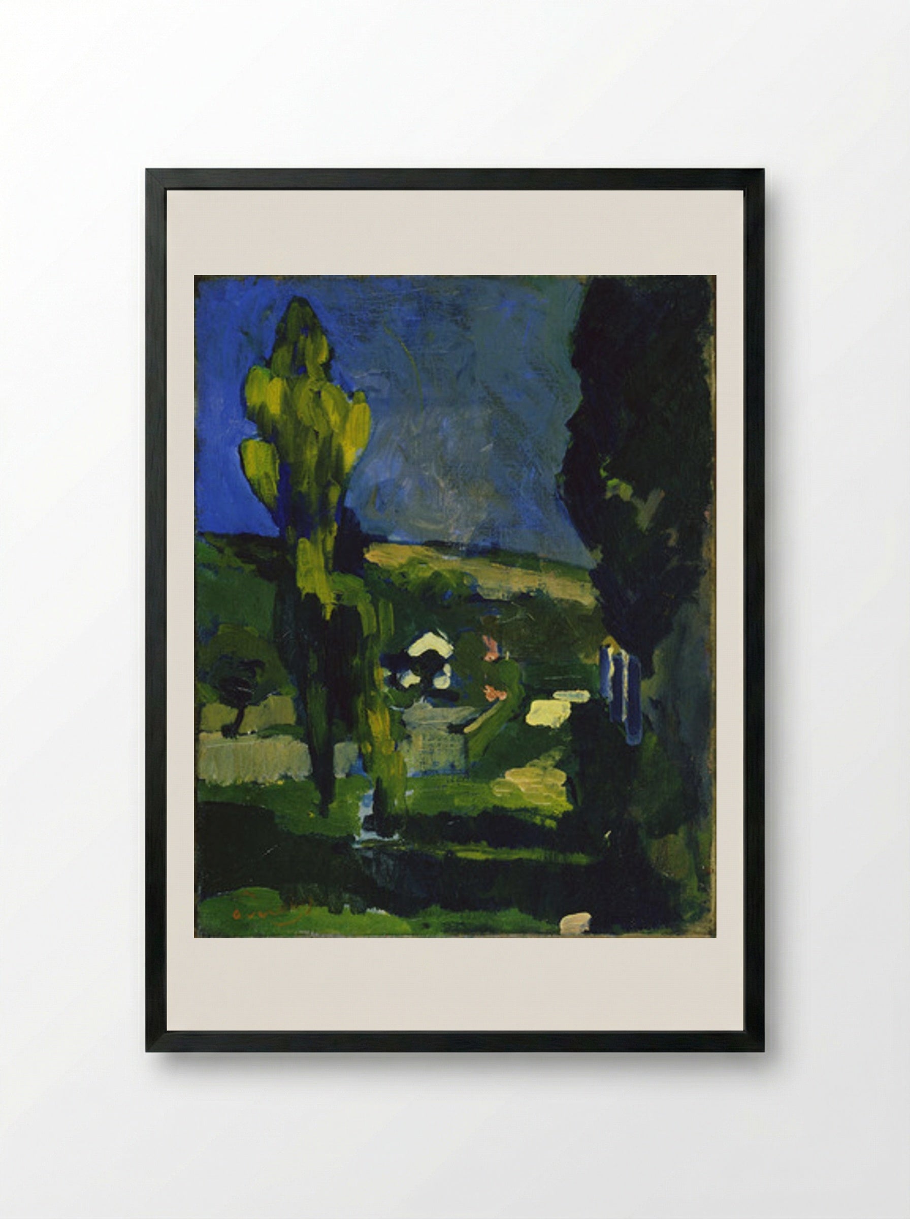 Poplars - André Derain - Framed Print Black