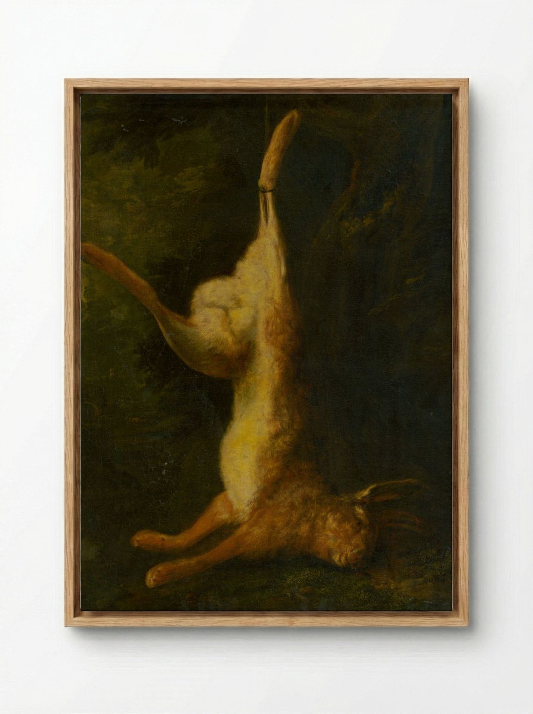 Still Life with Hare - Jean-Baptiste Oudry - Framed Canvas Wood