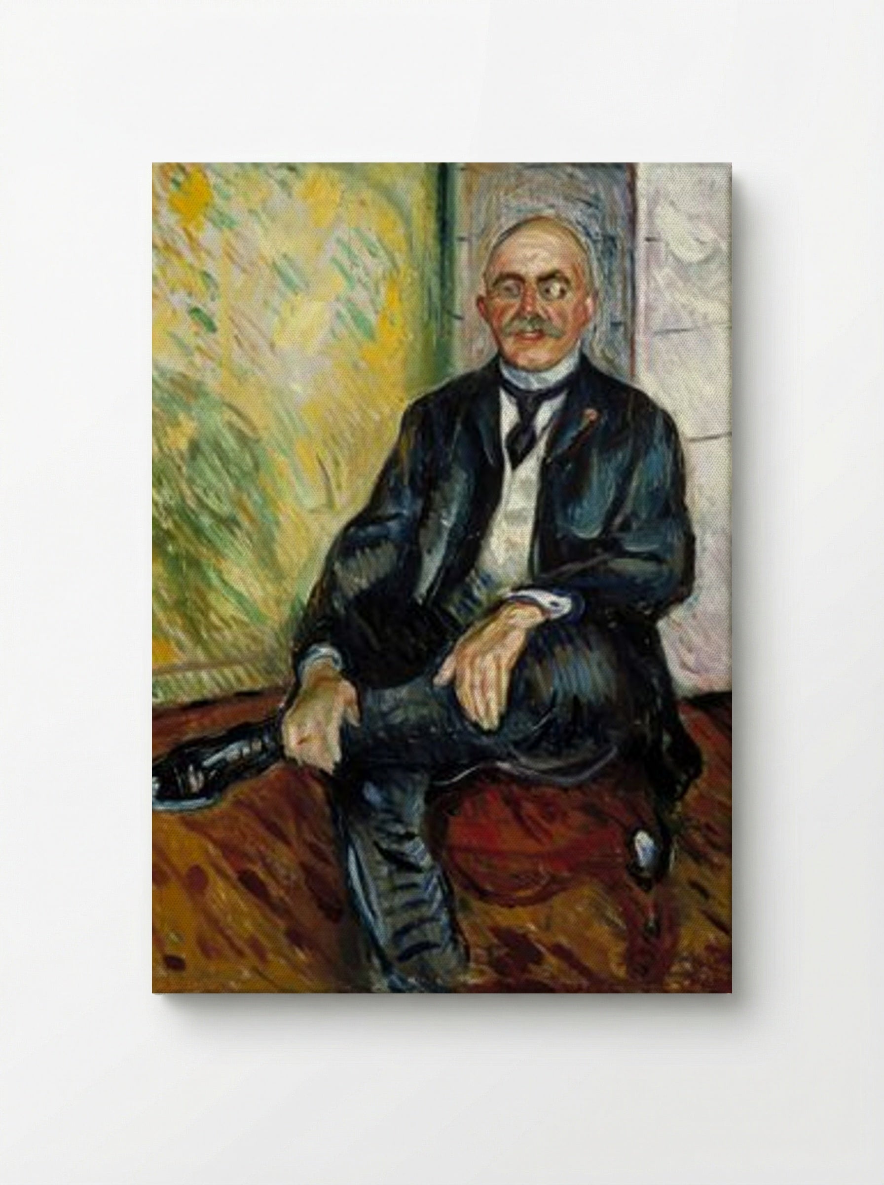 Portrait of Gustaf Schiefler - Edvard Munch - Canvas