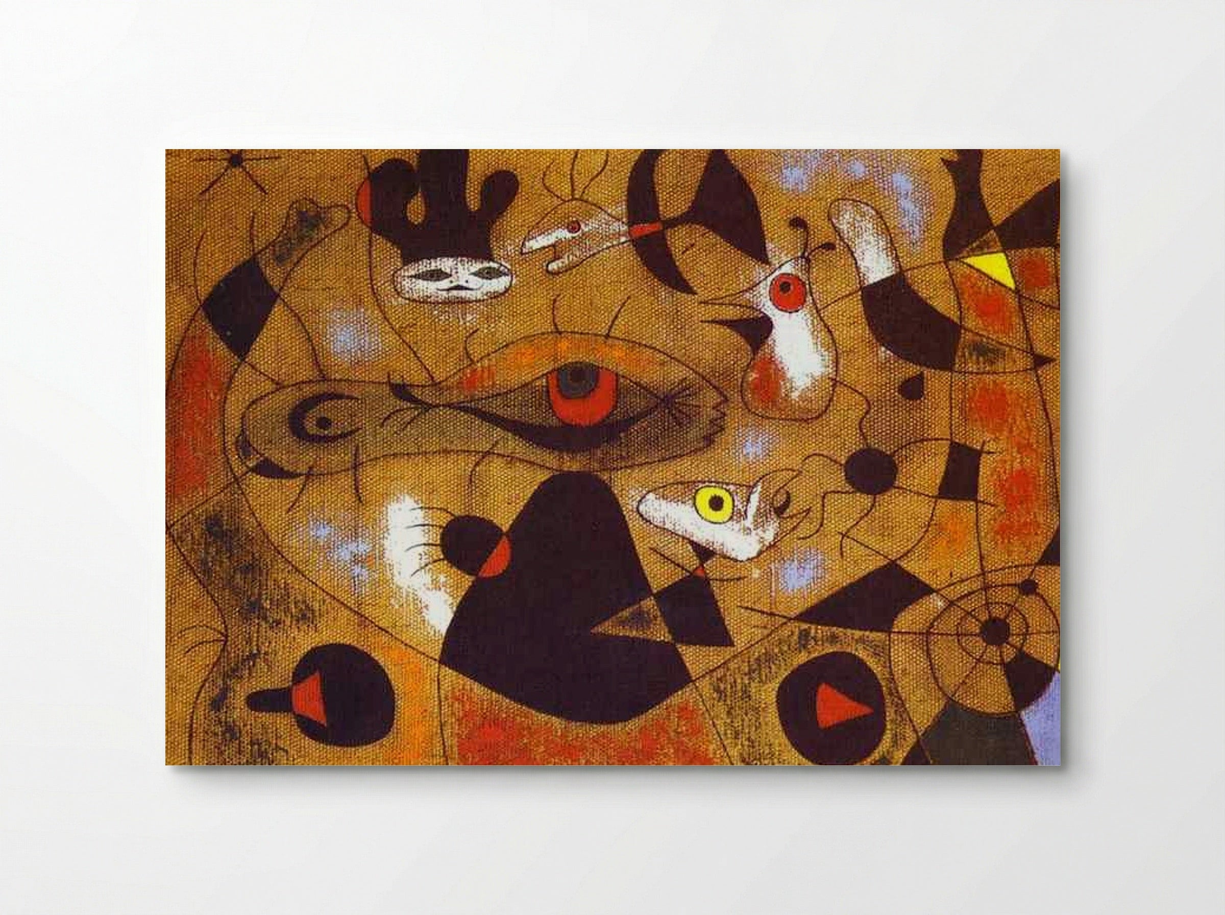 A Dew Drop Falling from a Bird's Wing Wakes Rosalie, who Has Been Asleep in the Shadow of a Spider's Web - Joan Miró - Poster
