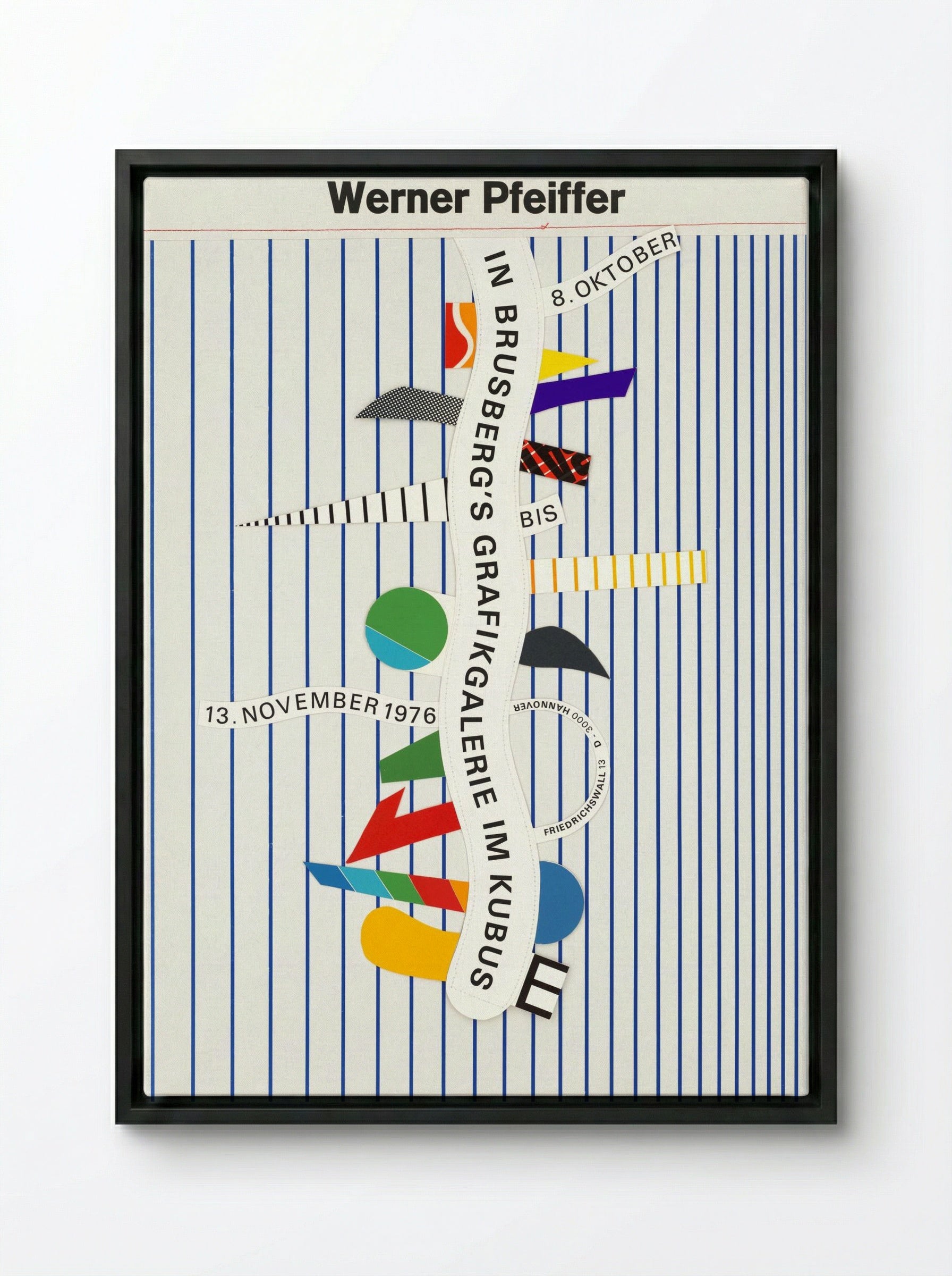 Exhibition in Brusberg's Grafikgalerie im Kubus - Werner Pfeiffer - Framed Canvas Black