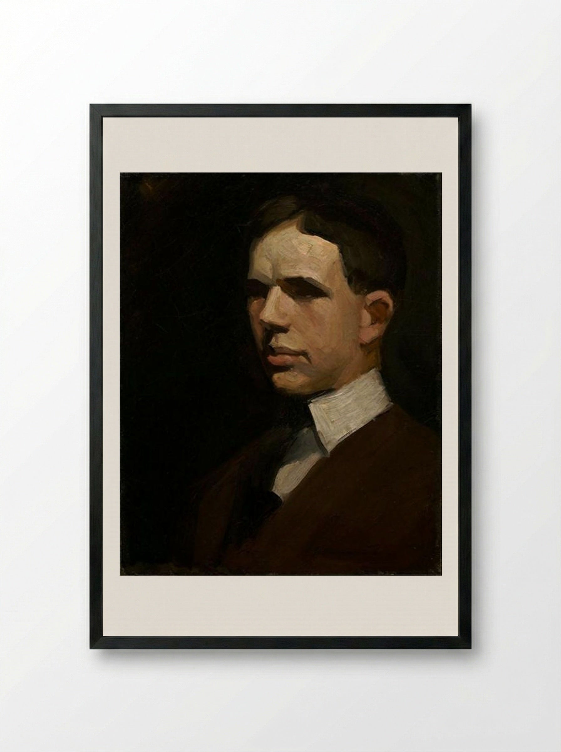 Self-Portrait - Edward Hopper - Framed Print Black