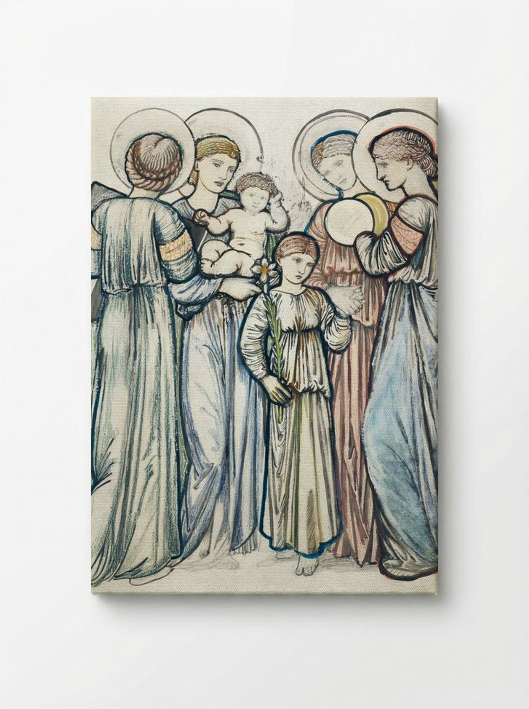 Angels and Children - Edward Burne-Jones - Canvas