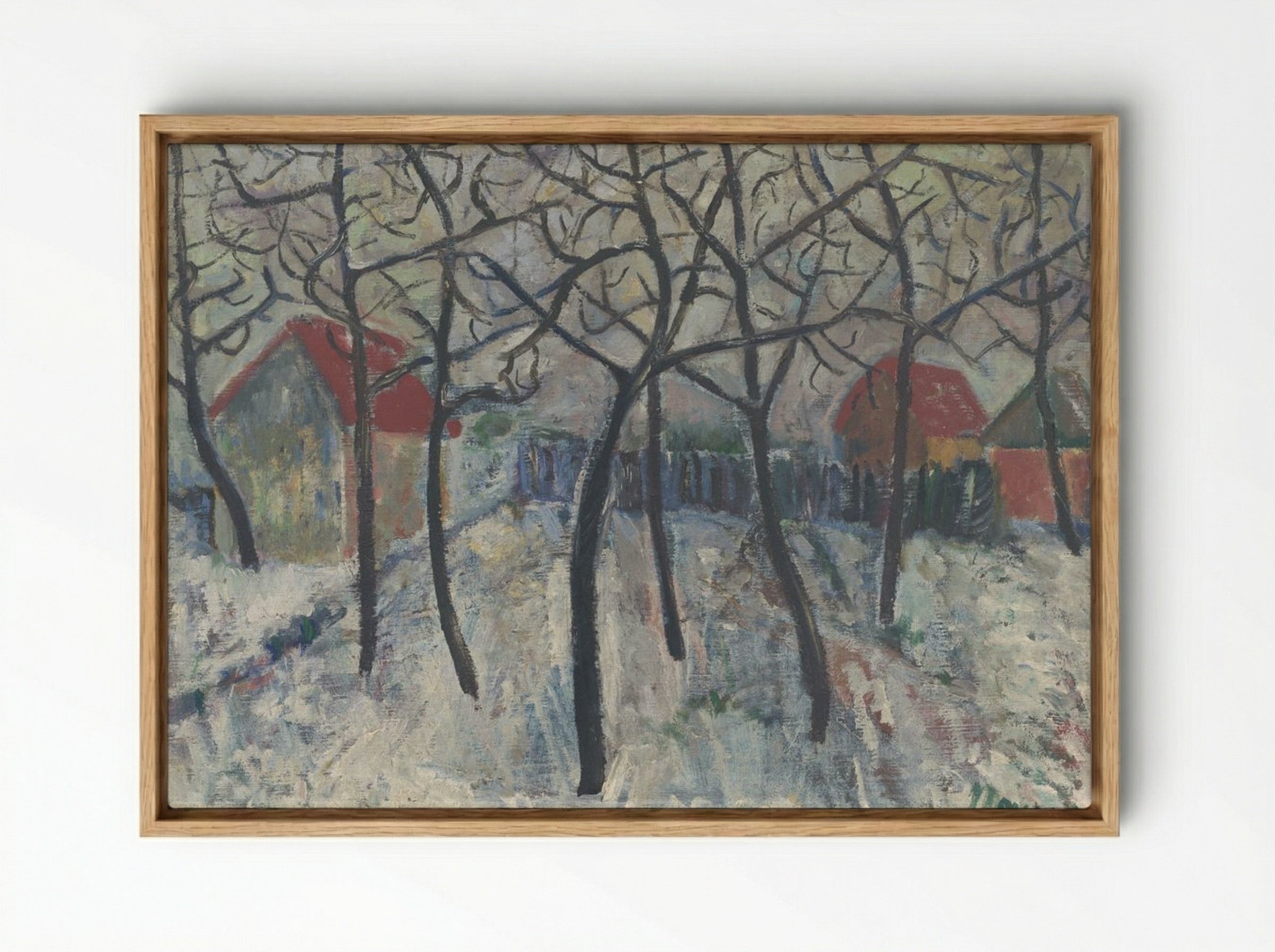 Trees in a Garden - Cyprián Majerník - Framed Canvas Wood