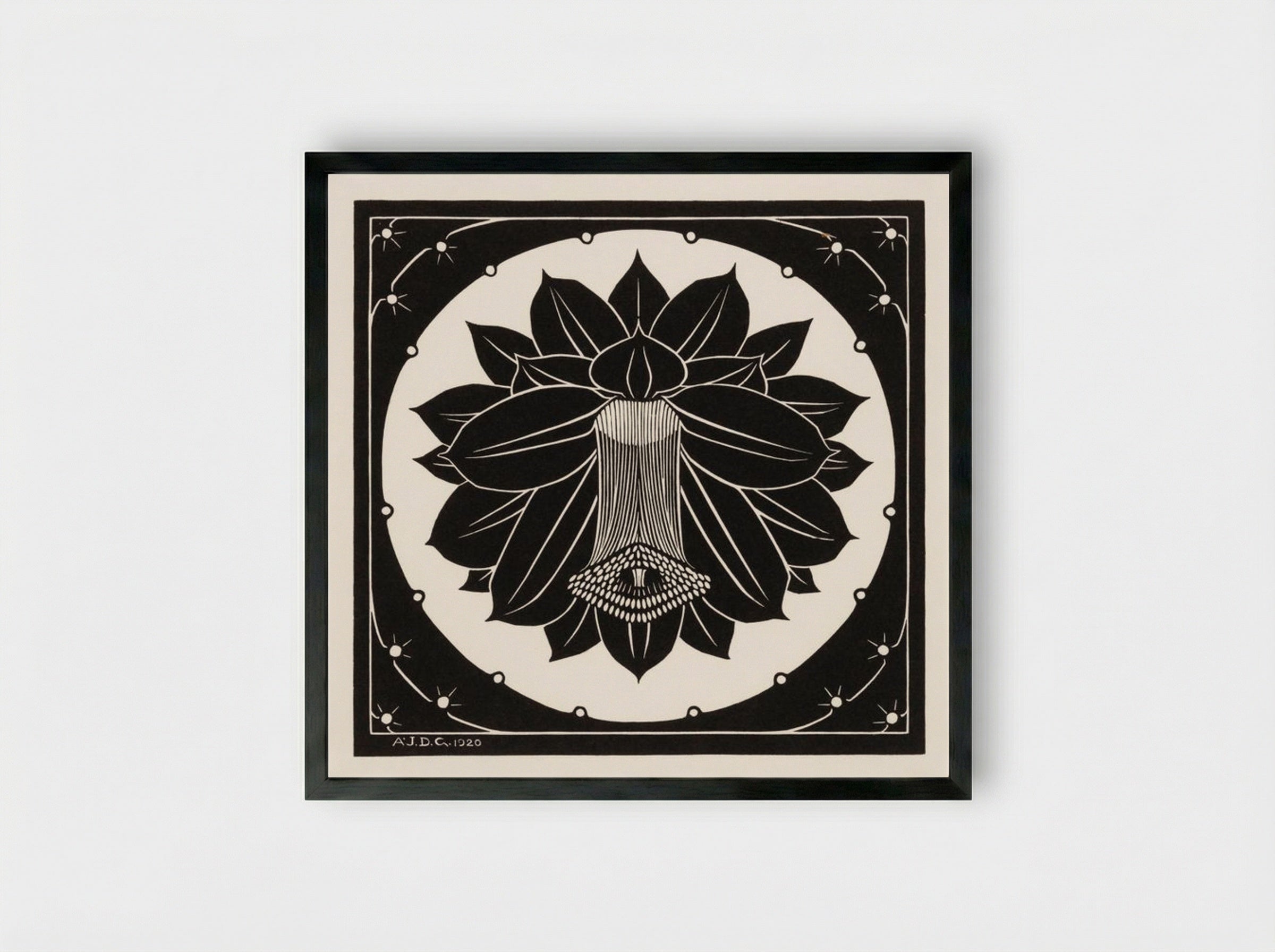 Flower - Julie de Graag - Framed Print Black