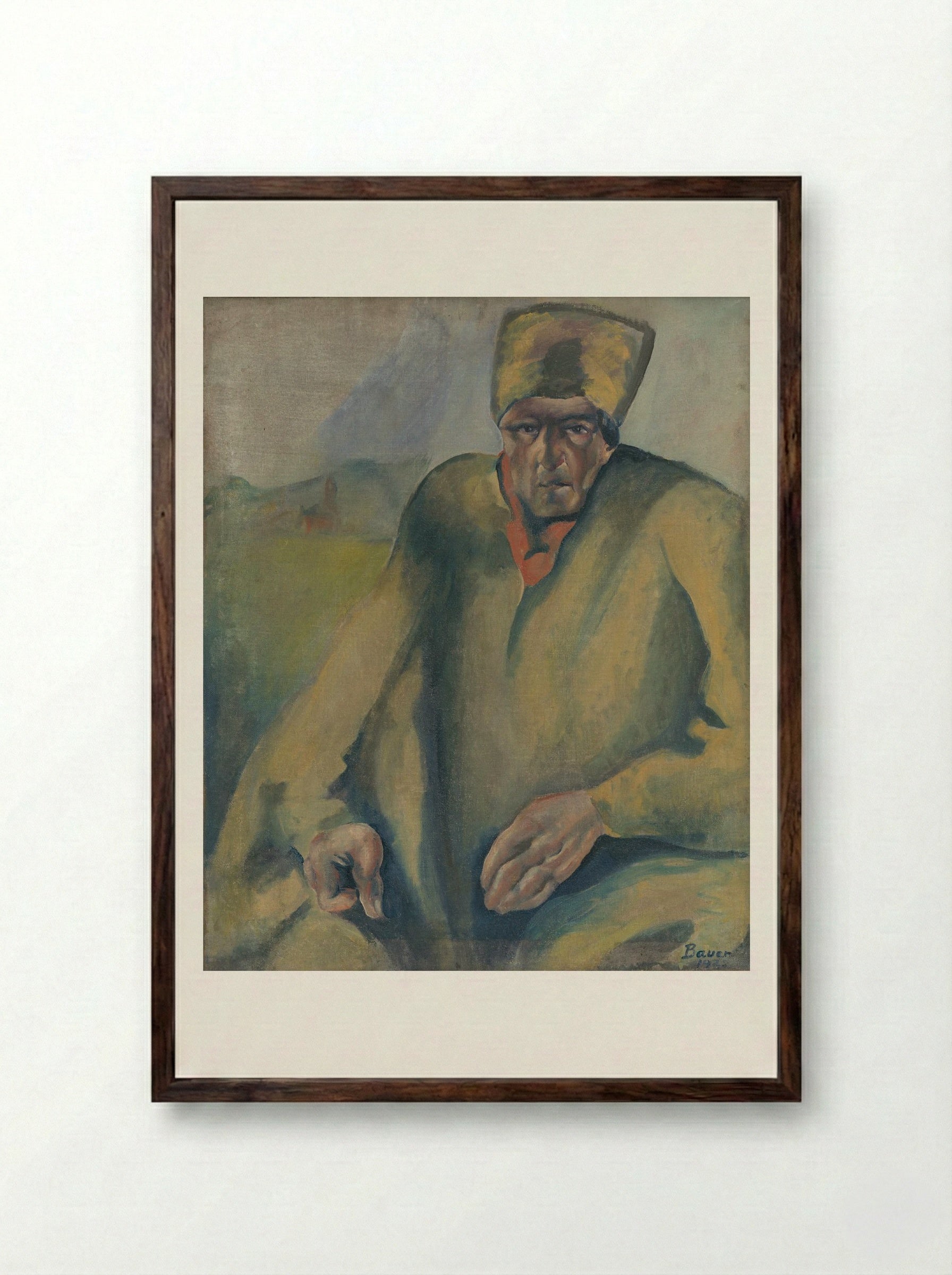 Agitator - Konstantin Bauer - Framed Print Dark Wood