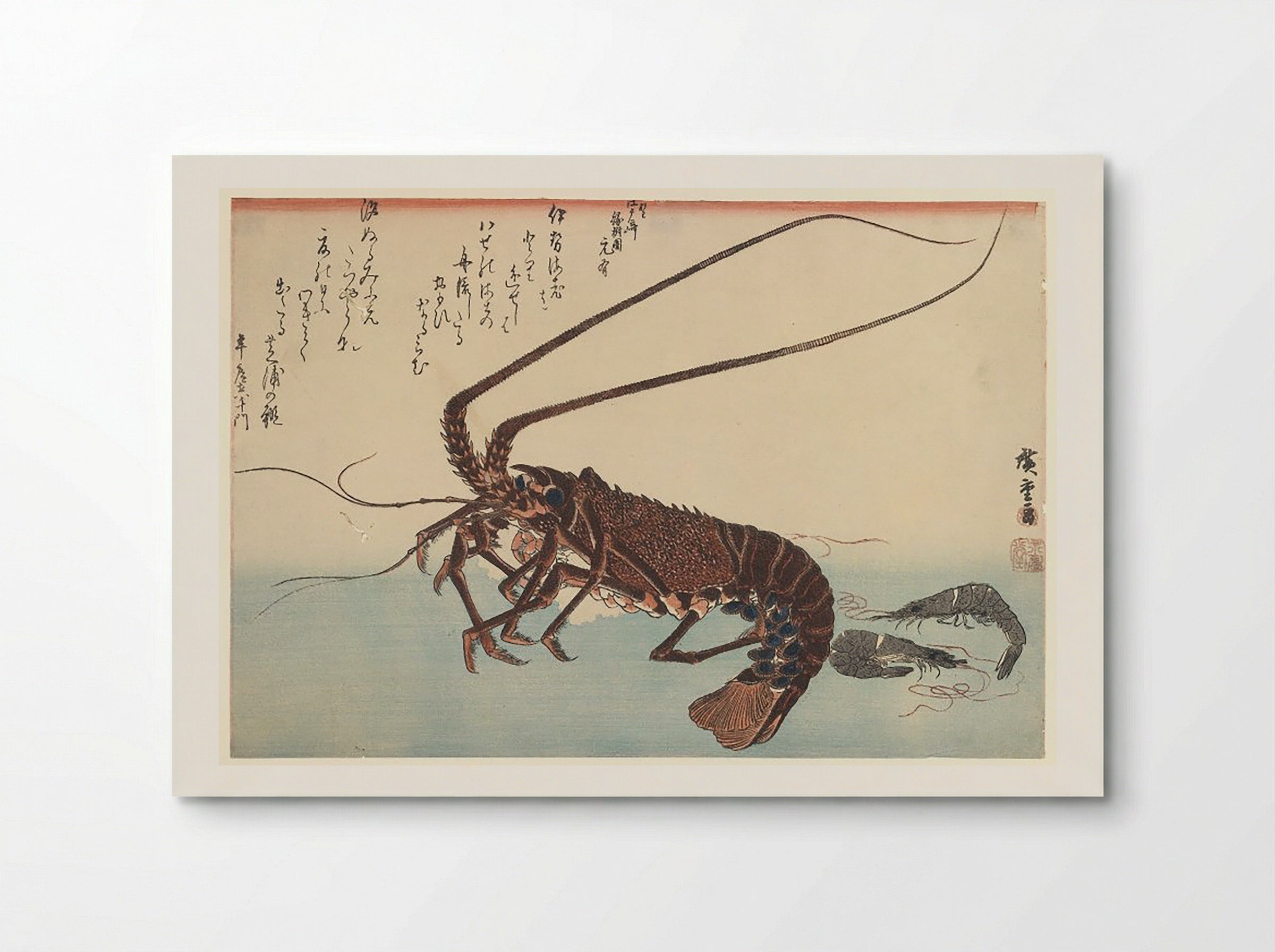 Crayfish and Two Shrimps - Katsushika Hokusai - Poster