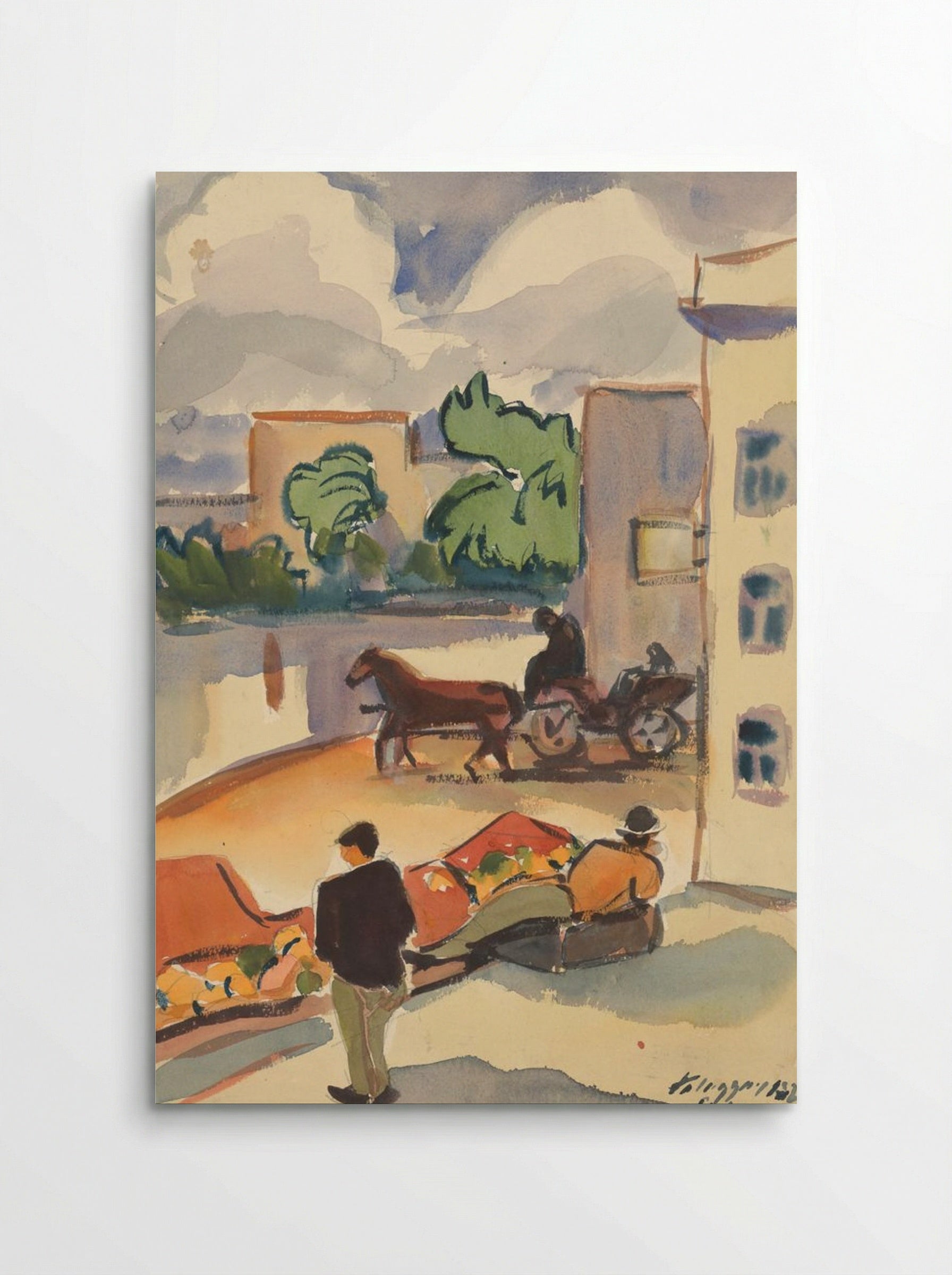 Provincial Street Scene - Zolo Palugyay - Poster