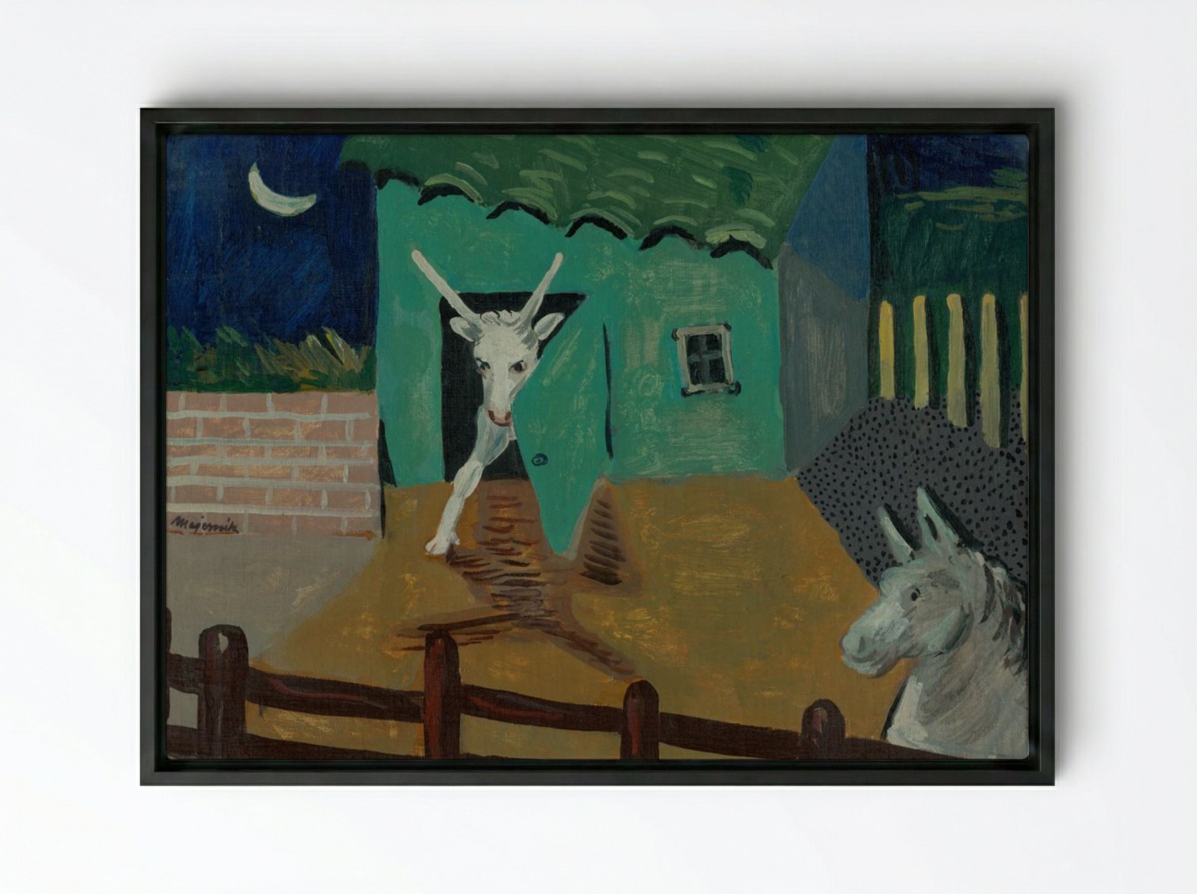 Yard - Cyprián Majerník - Framed Canvas Black