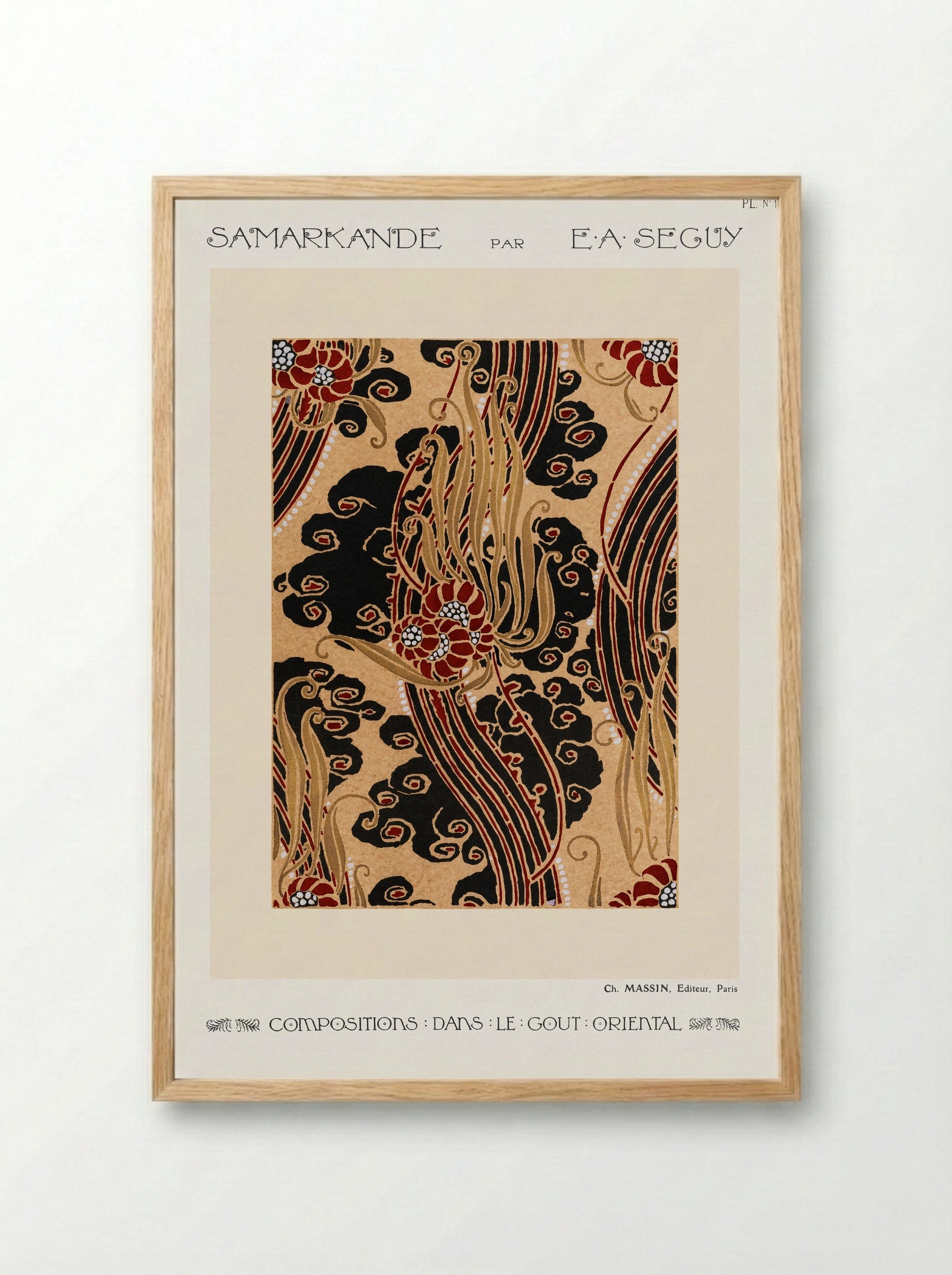 Samarkande (Plate 14, Compositions in the Oriental Style) - Émile-Allain Séguy - Framed Print Wood