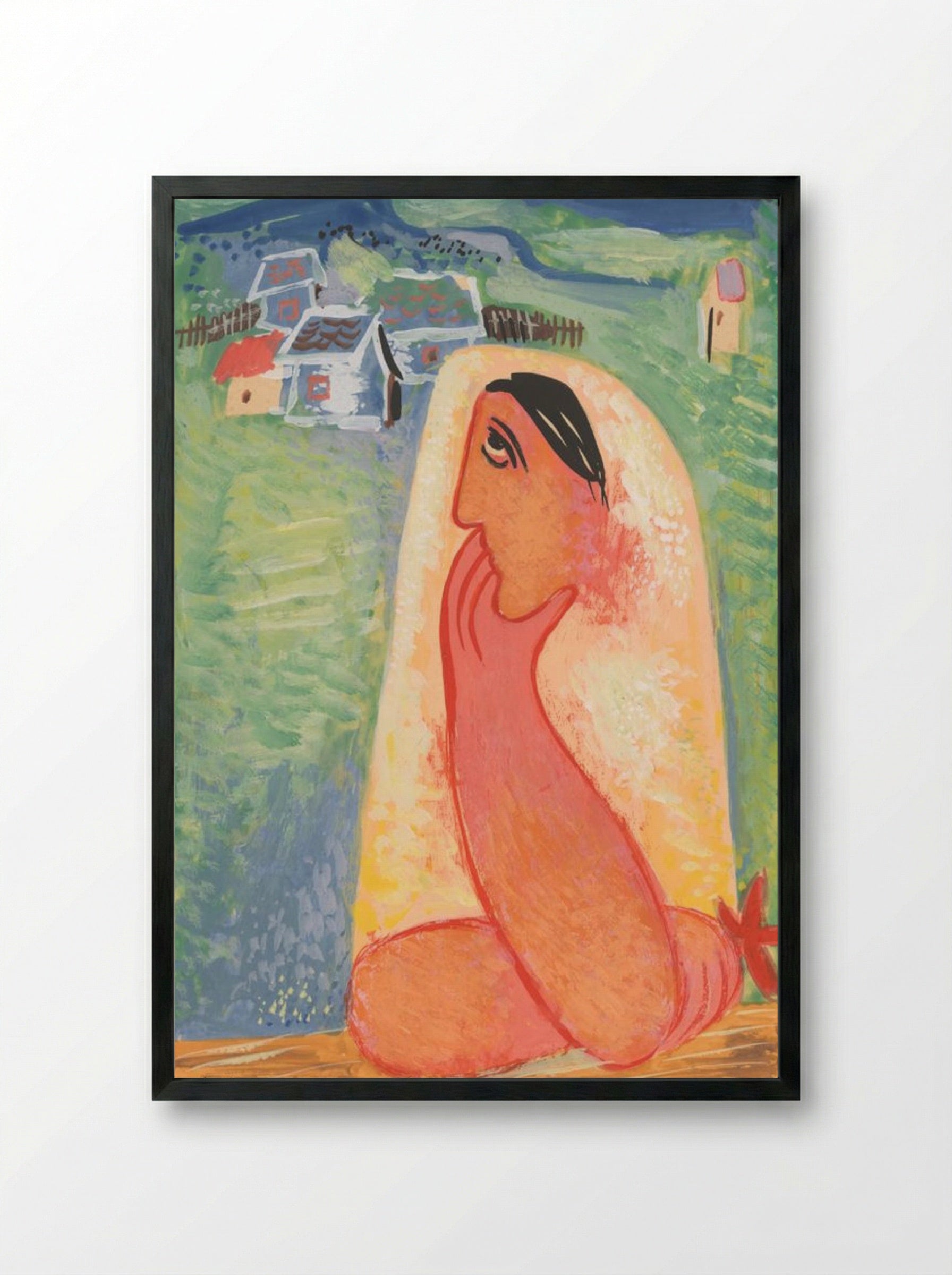 Villager - Mikuláš Galanda - Framed Print Black